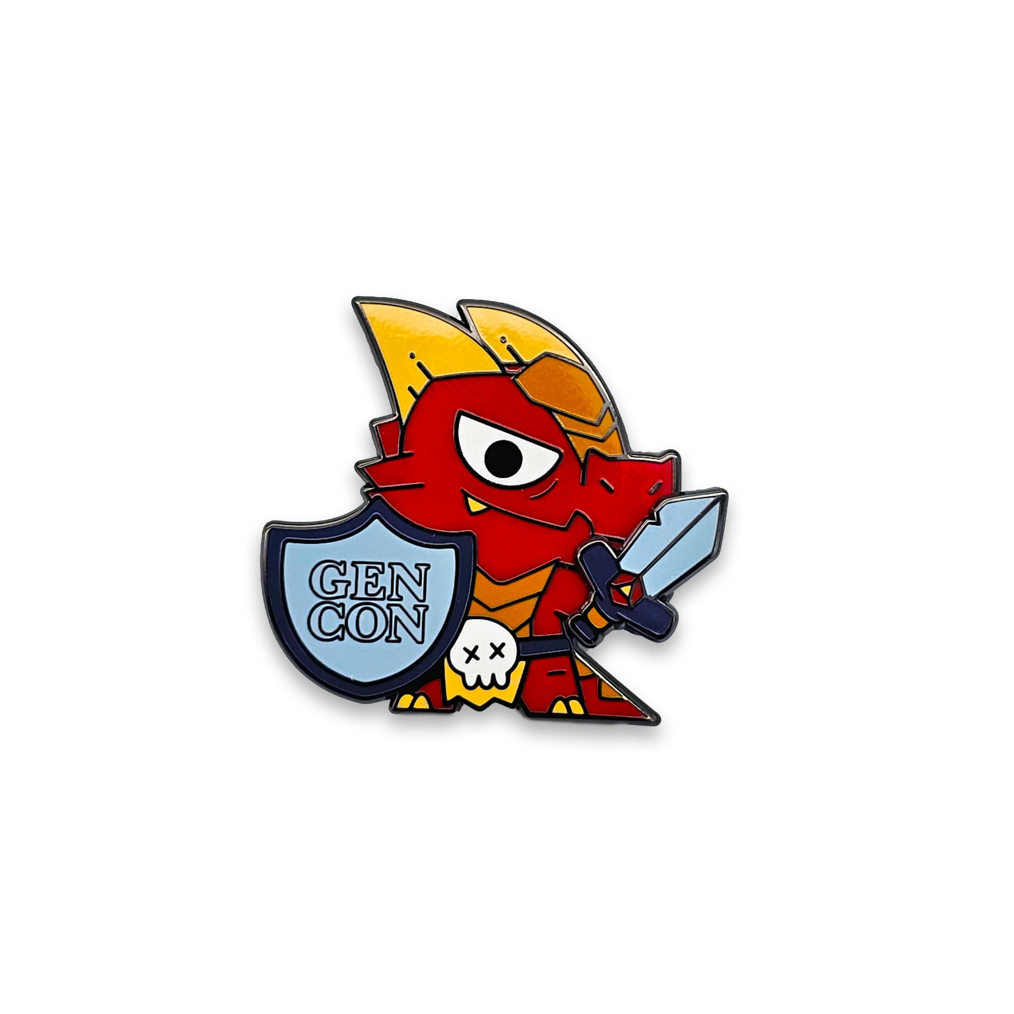 Gen Con Kobold Warrior Spinner Pin | Rollacrit