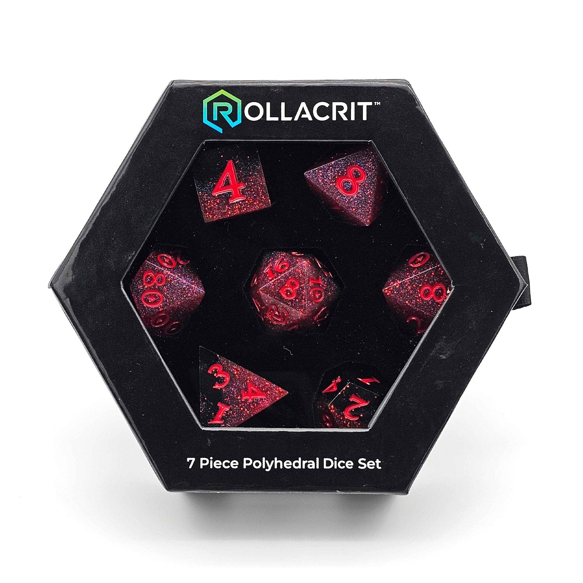 Blood Hunter Custom Sharp Edge Resin 7pc Dice Set | Rollacrit