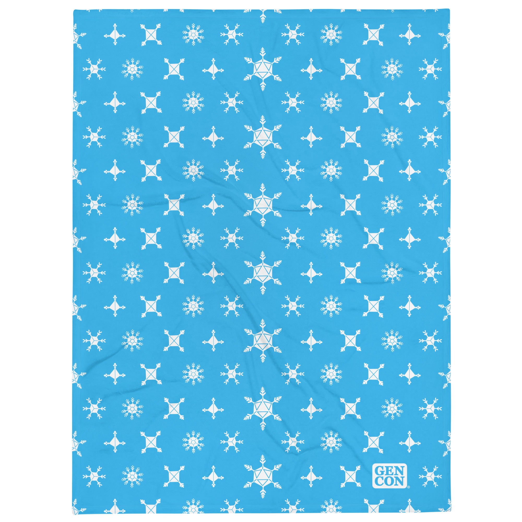 Gen Con Dice Snowflake Blue Blanket | Rollacrit