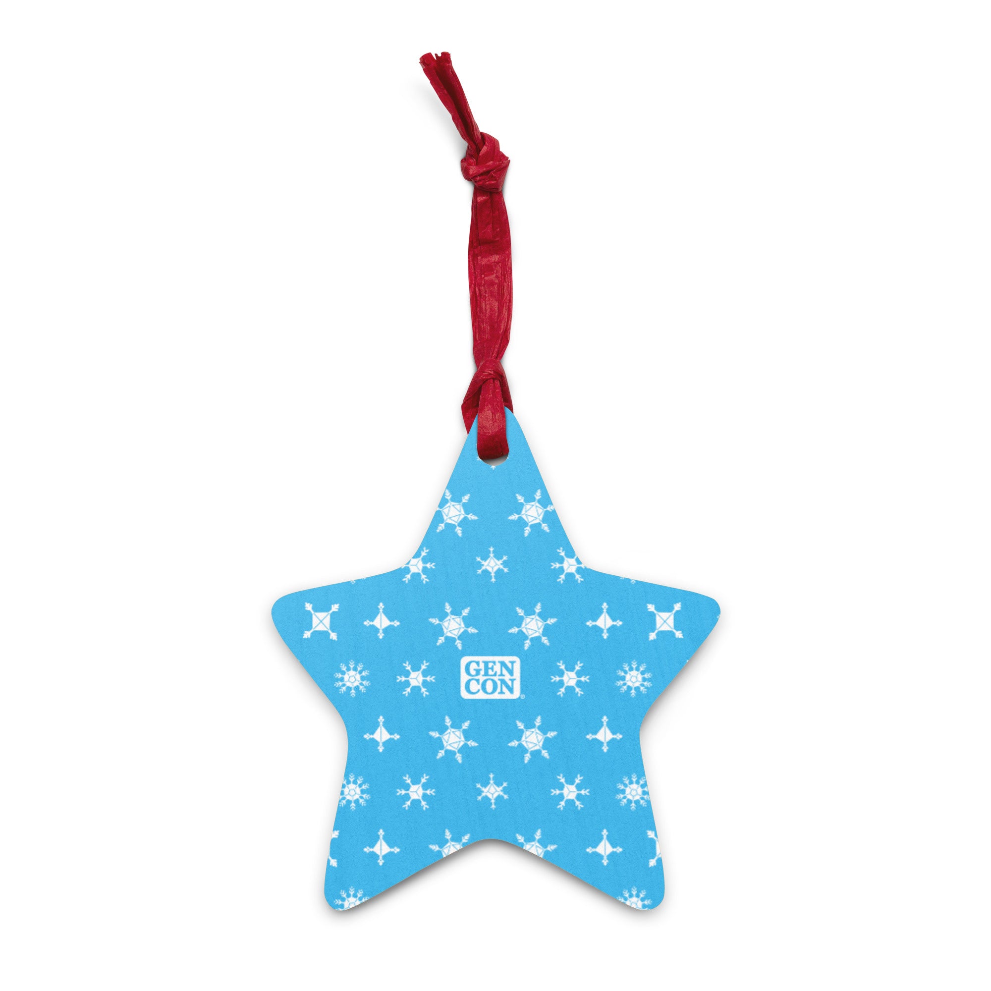 Gen Con Dice Snowflake Wooden Star Ornament Magnet | Rollacrit