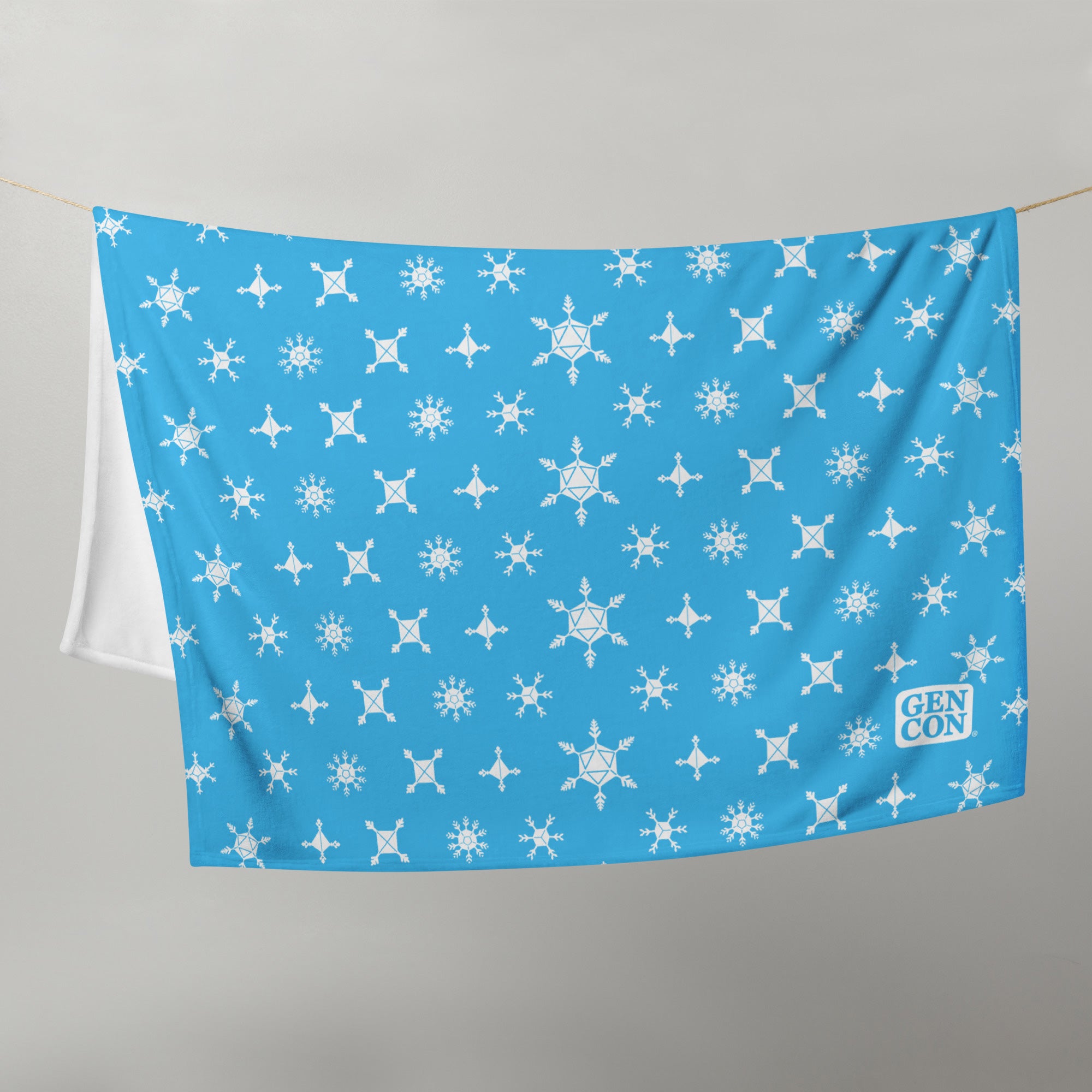 Gen Con Dice Snowflake Blue Blanket | Rollacrit