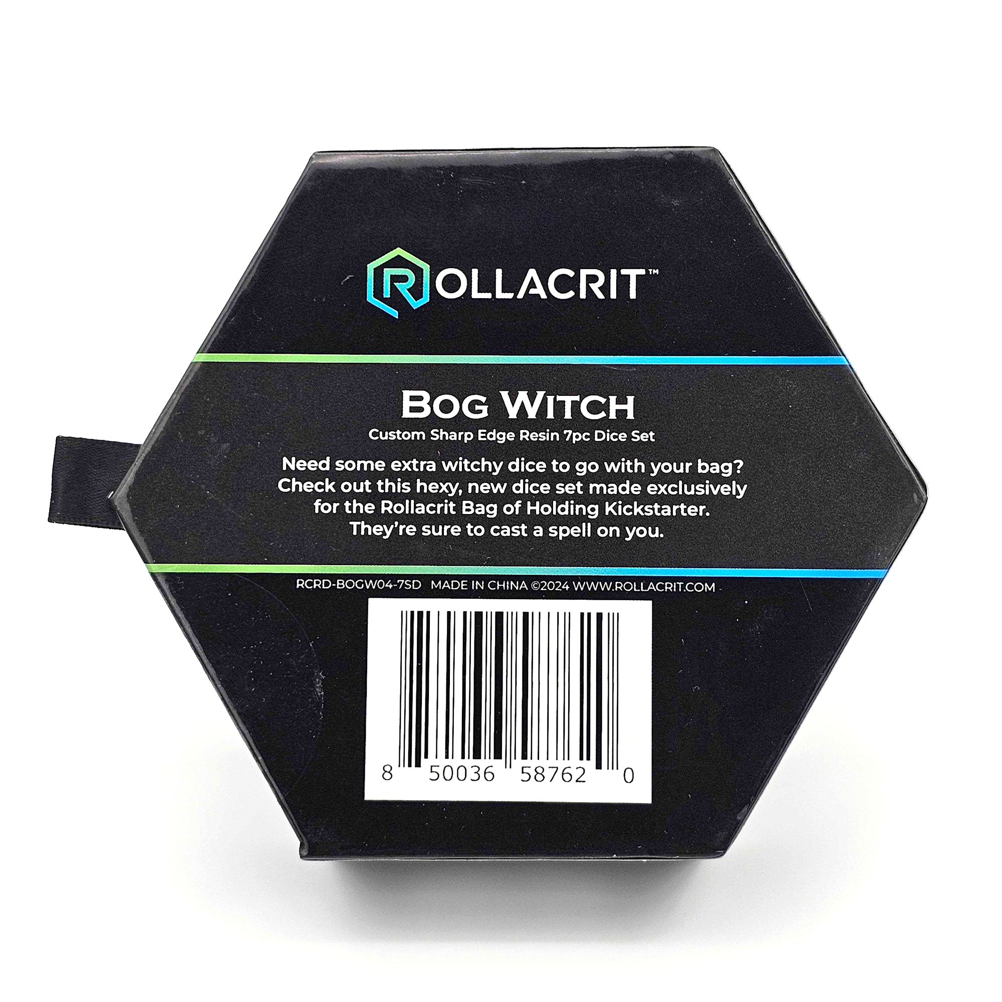 Bog Witch Custom Sharp Edge Resin 7pc Dice Set | Rollacrit