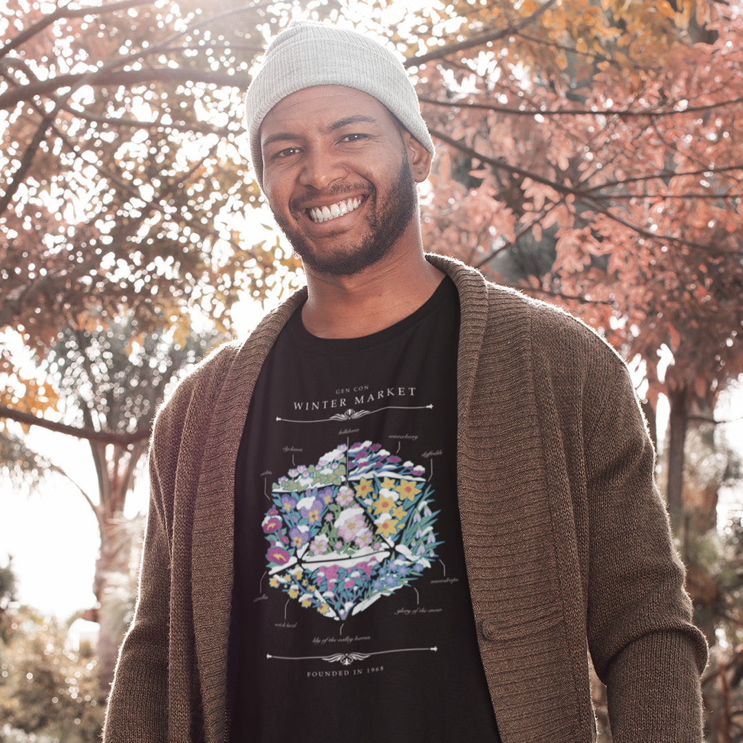 Gen Con Winter Floral d20 Unisex T-Shirt | Rollacrit