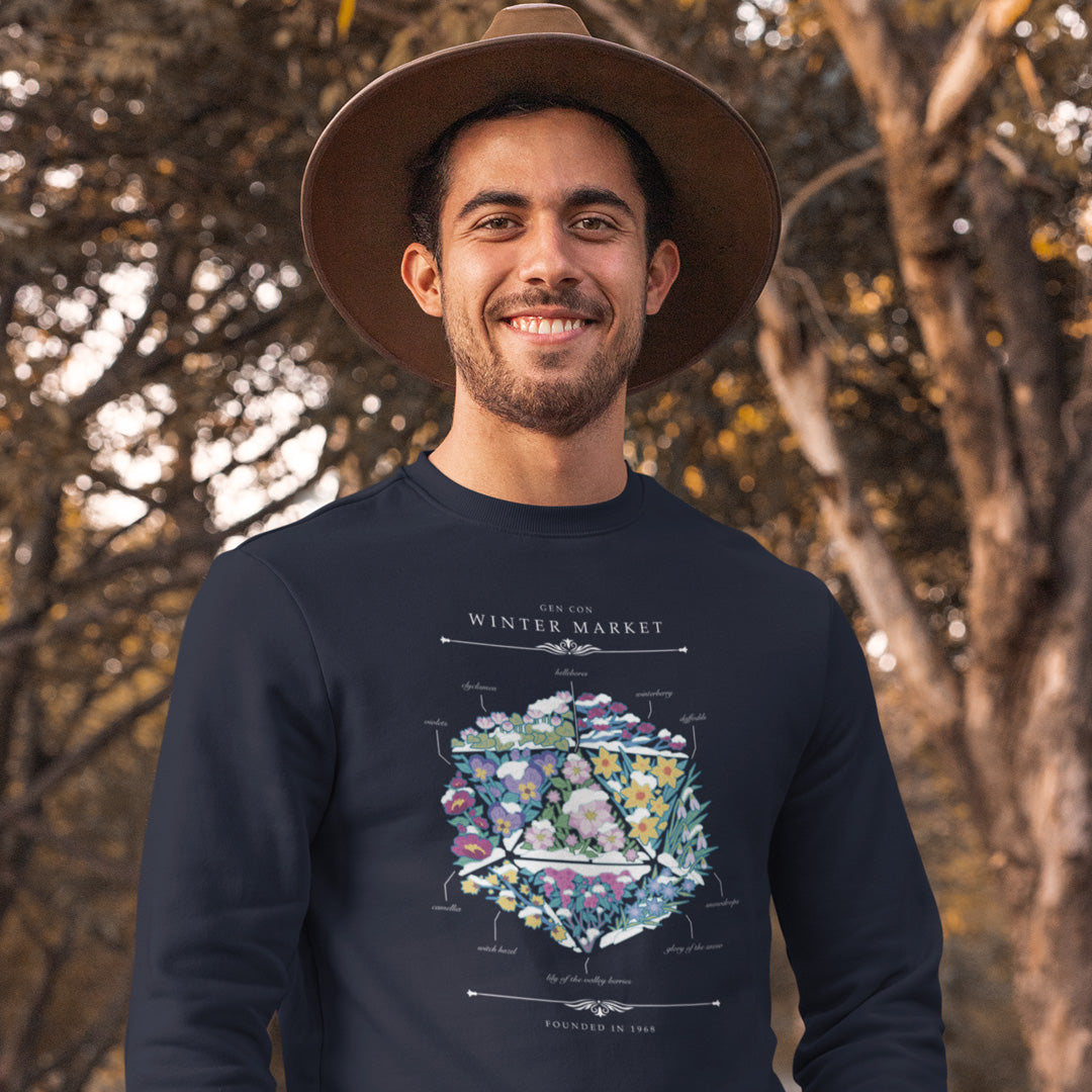 Gen Con Winter Floral d20 Sweatshirt in Nature | Rollacrit