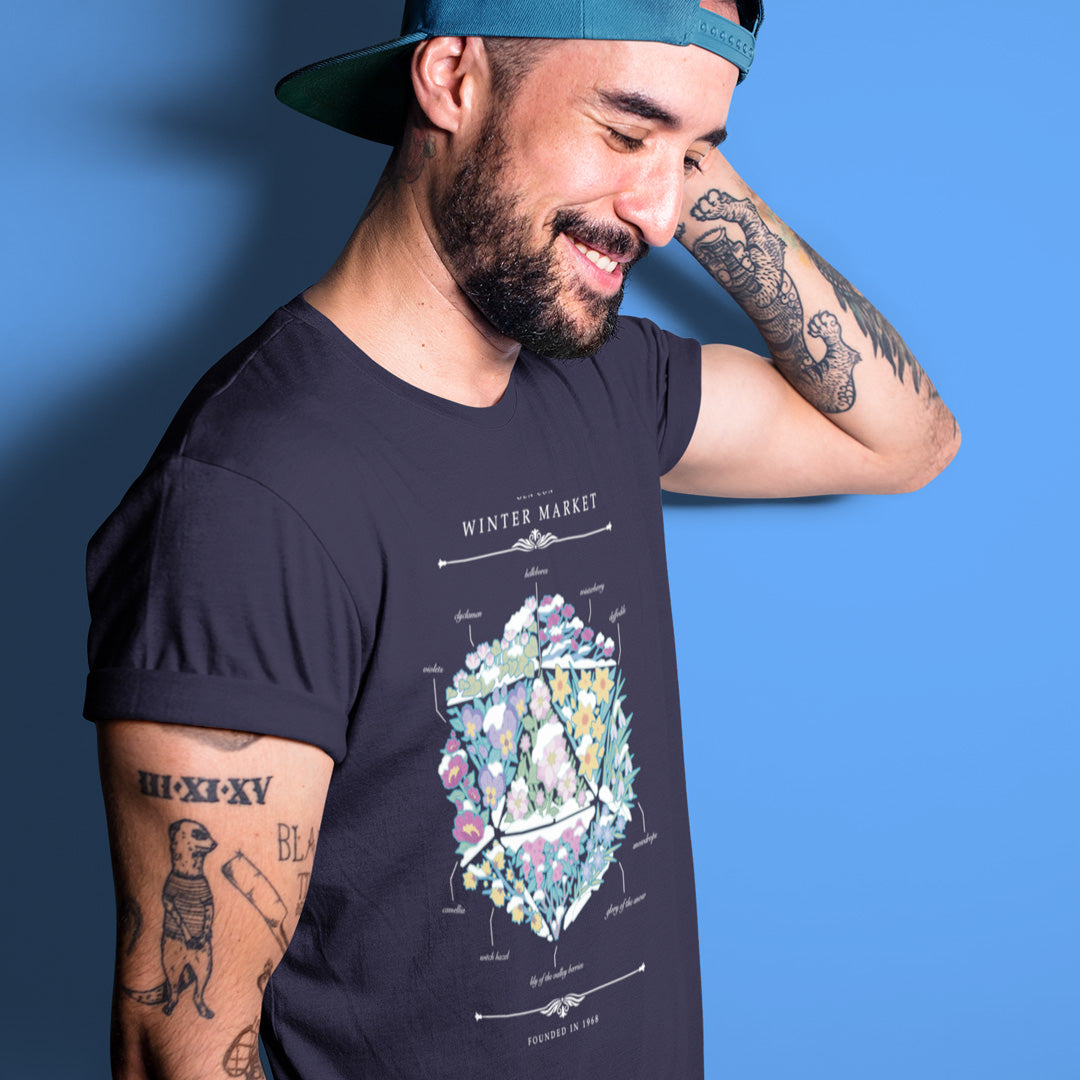 Gen Con Winter Floral d20 Unisex T-Shirt | Rollacrit