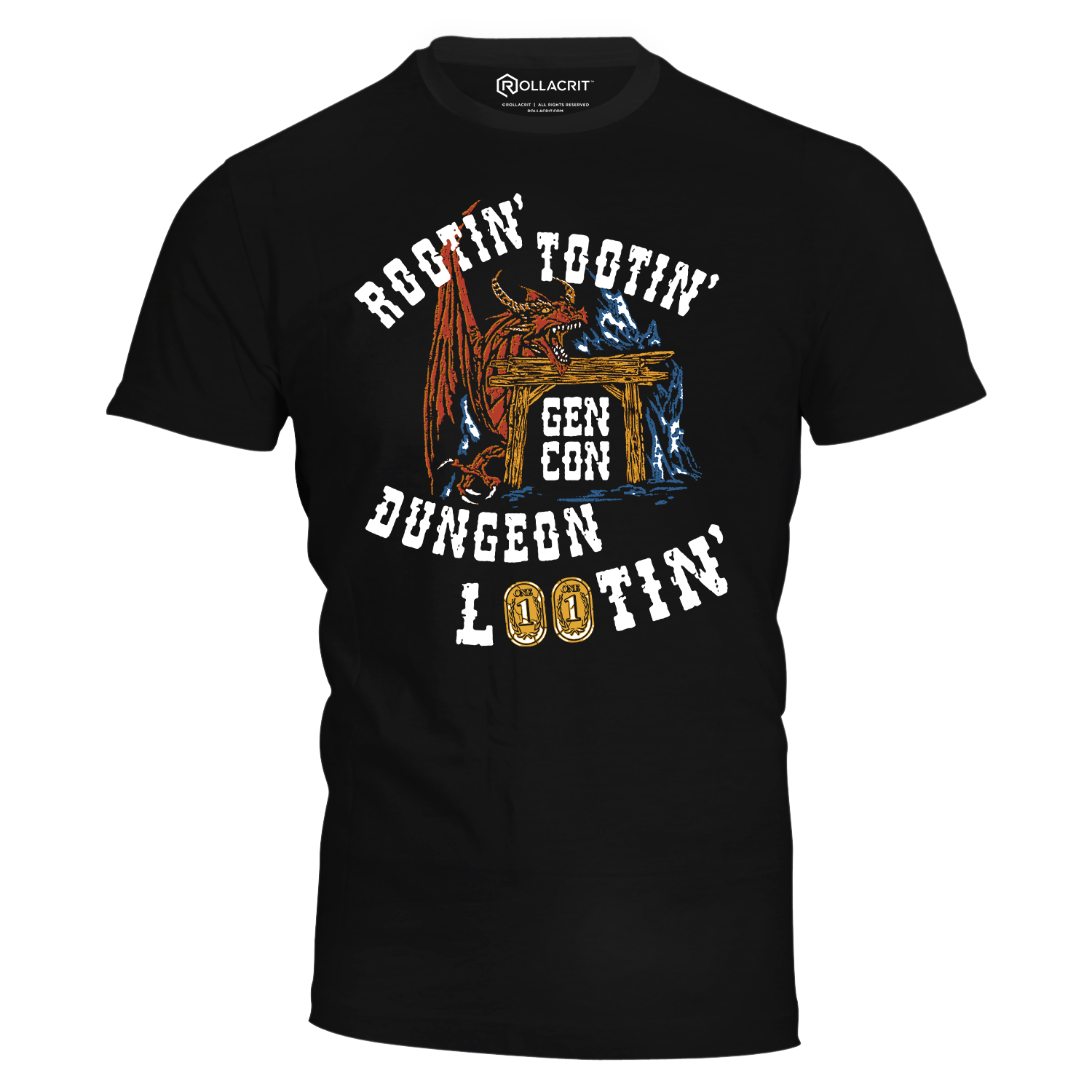 Gen Con Rootin' Tootin' Dungeon Lootin' T-Shirt | Rollacrit