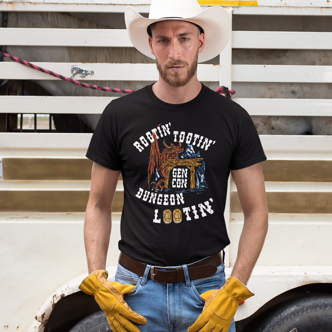 Gen Con Rootin' Tootin' Dungeon Lootin' T-Shirt | Rollacrit