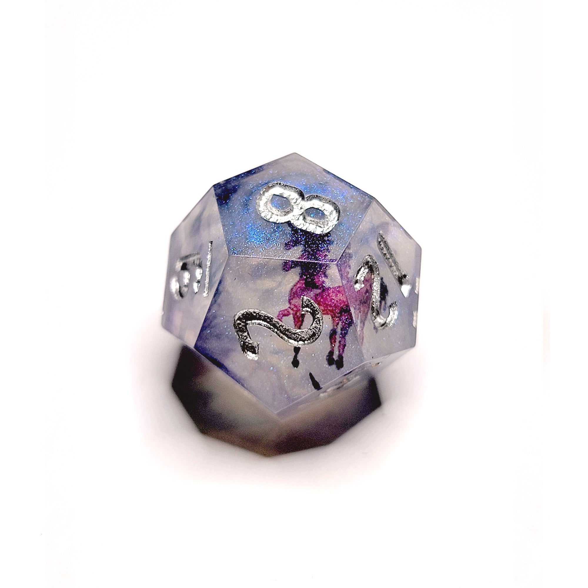 Galactic Unicorn Sharp Edge Resin 7pc Dice Set | Rollacrit