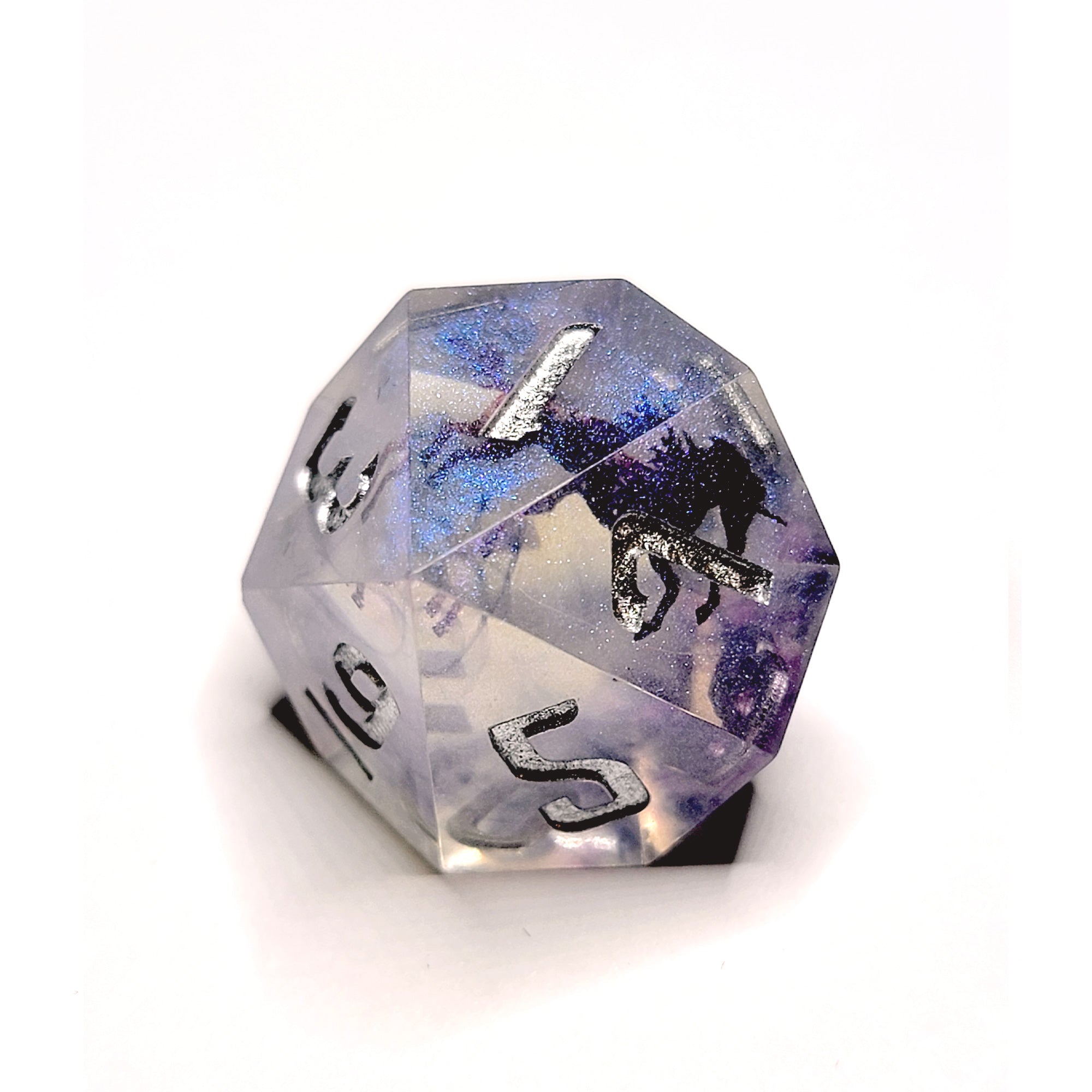 Galactic Unicorn Sharp Edge Resin 7pc Dice Set | Rollacrit