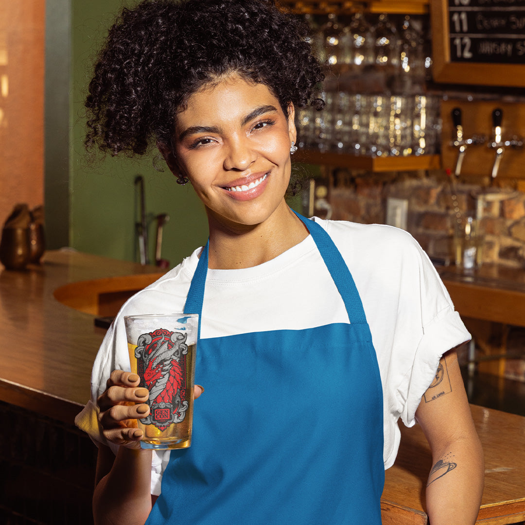 Gen Con 2025 x Hydro74 Genevieve Emblem Pint Glass | Rollacrit