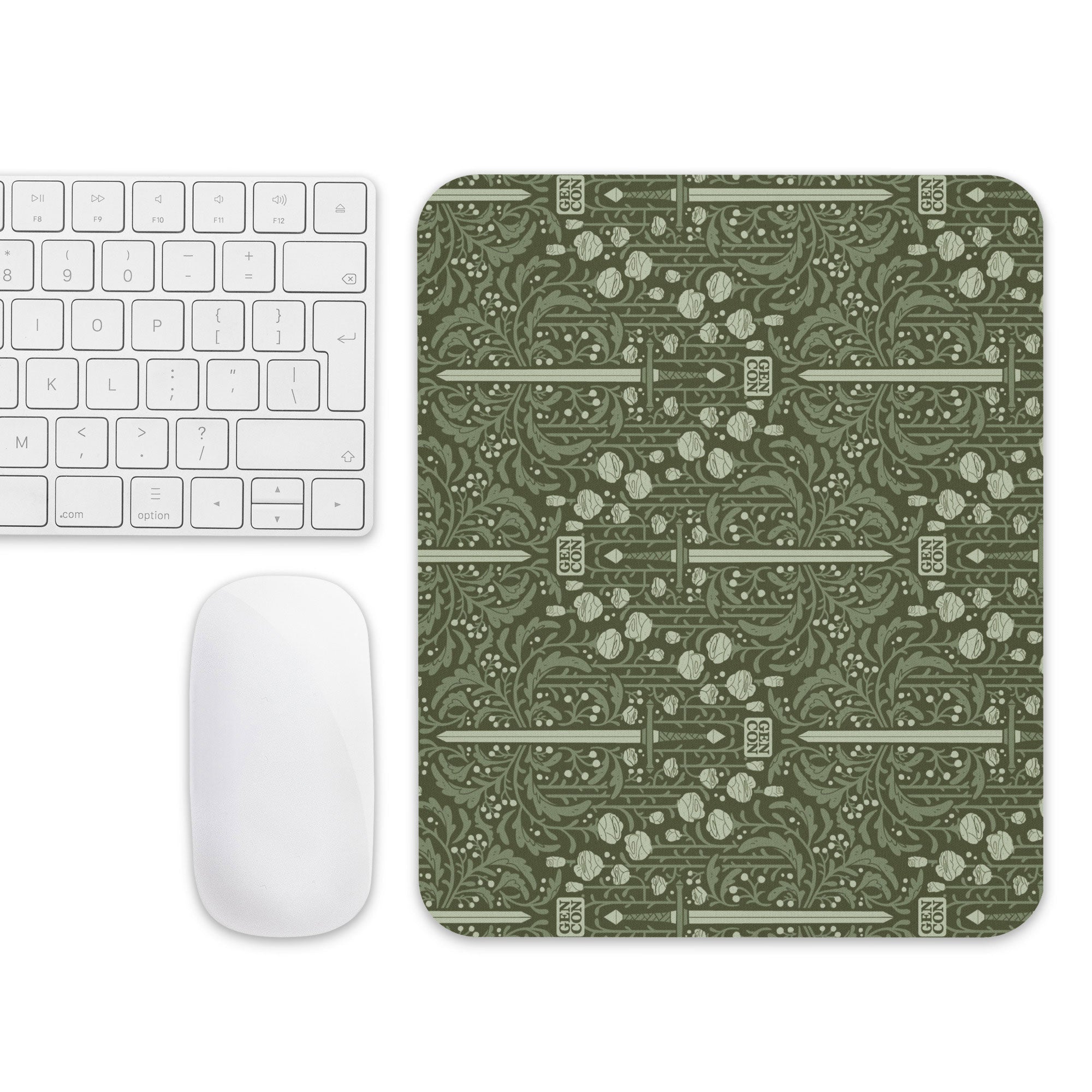 Gen Con Floral Sword Pattern Mouse Pad | Rollacrit