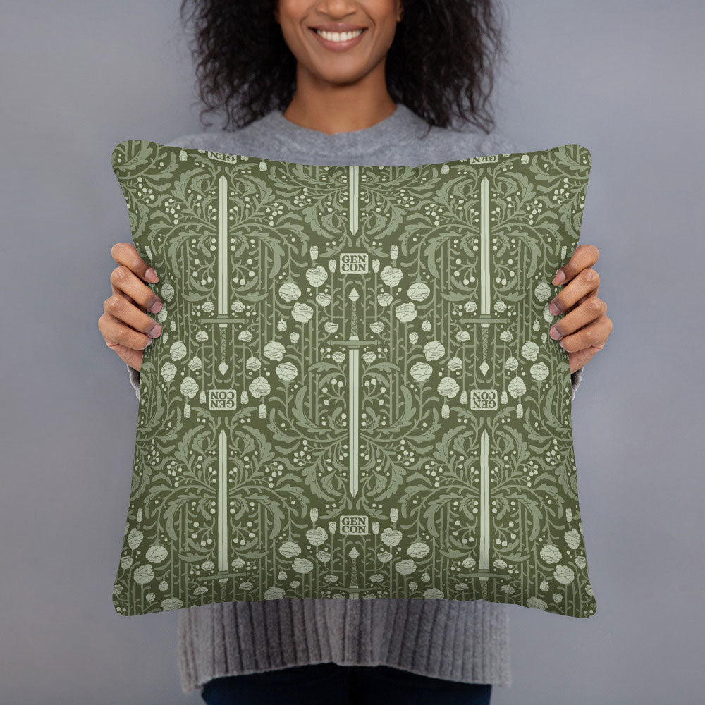Gen Con Floral Sword Pattern Pillow | Rollacrit