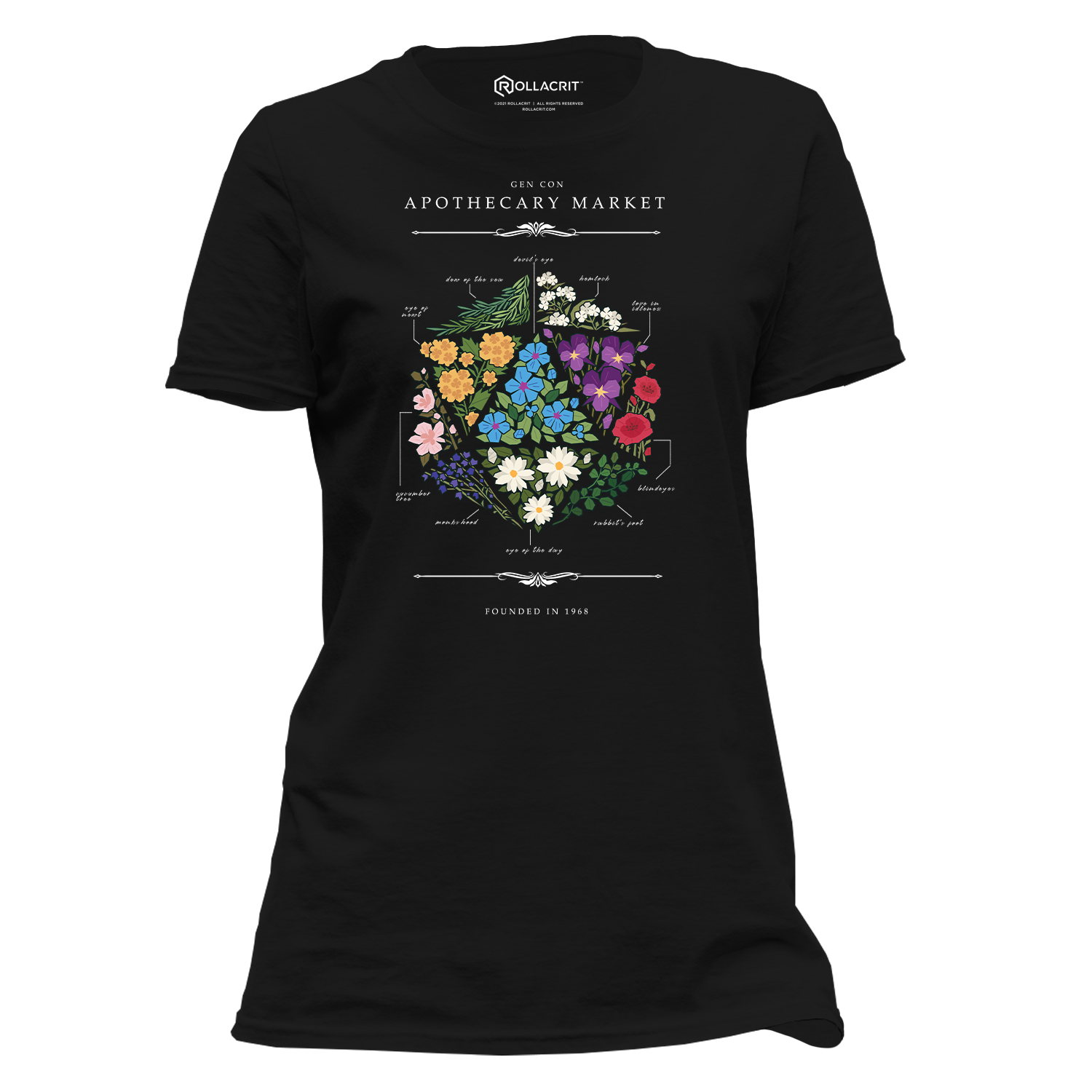Gen Con Floral d20 Femme T-Shirt | Rollacrit