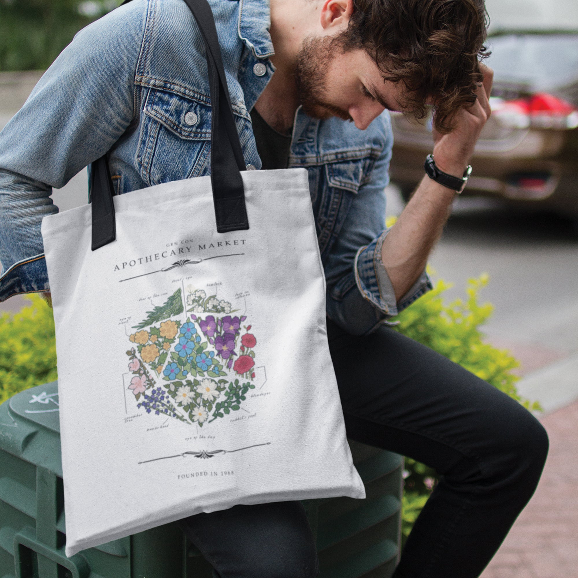 Gen Con Floral d20 Tote Bag | Rollacrit