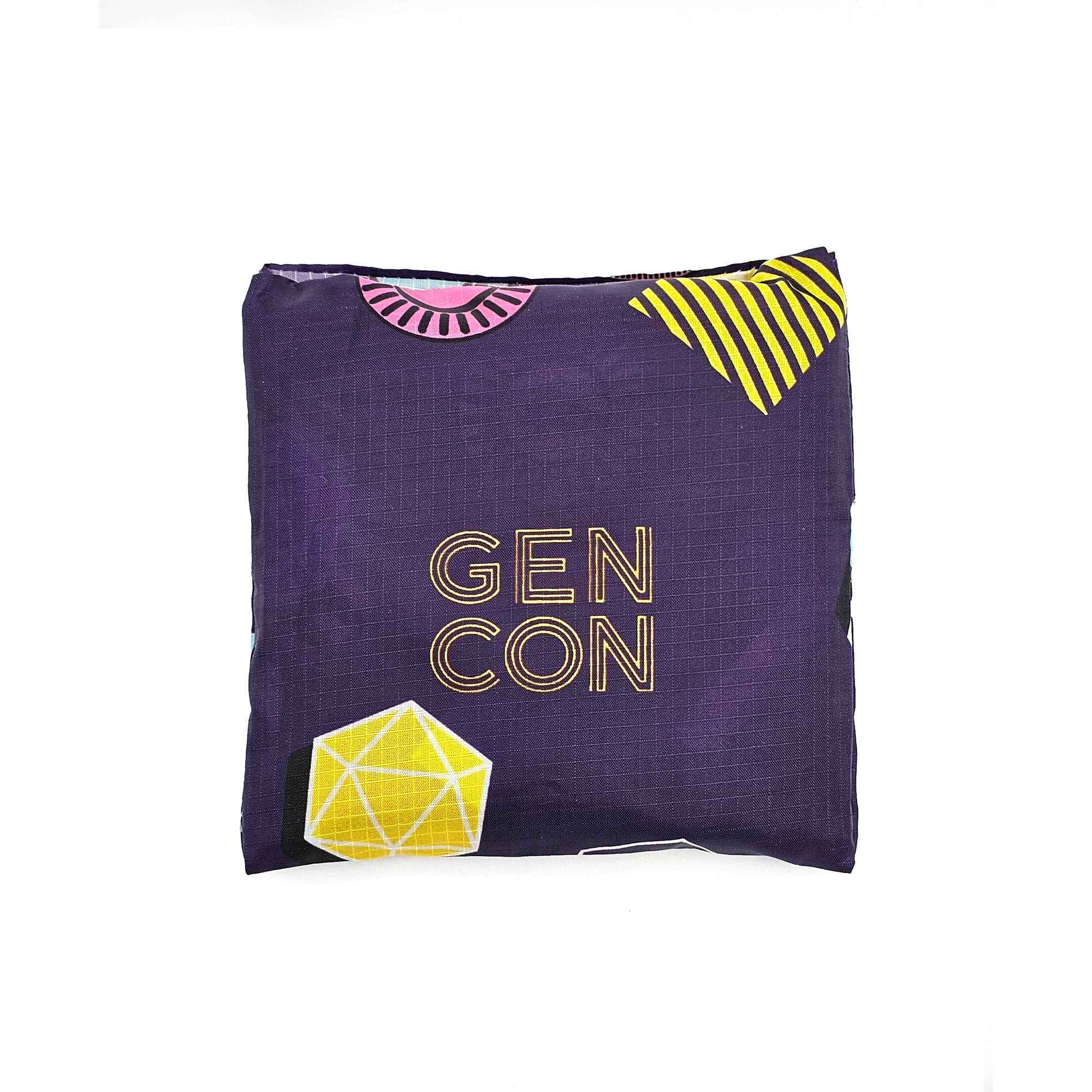 Gen Con Fold-Up Neon Arcade Vibes Tote Bag | Rollacrit