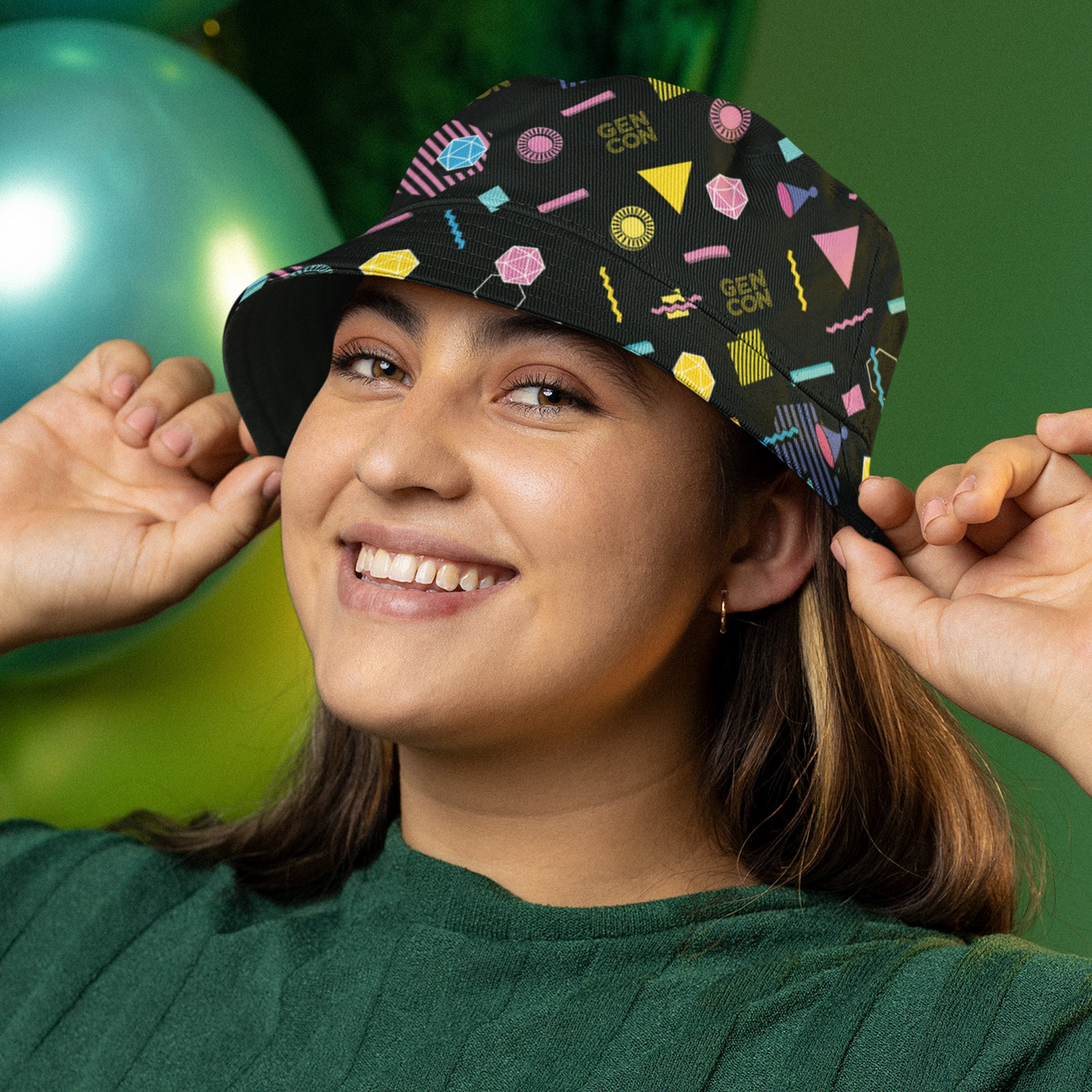 Gen Con Neon Arcade Vibes Reversible Bucket Hat | Rollacrit
