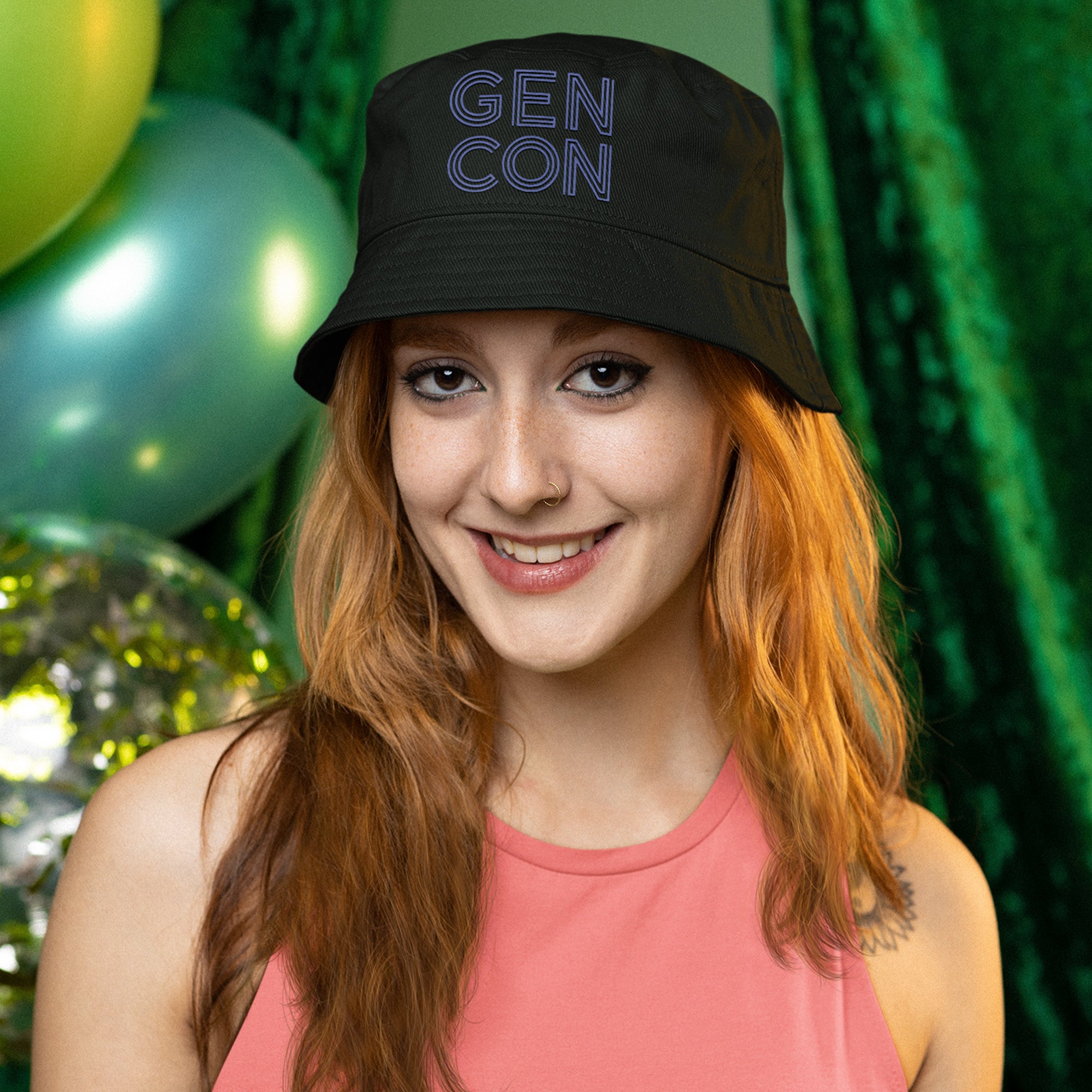 Gen Con Neon Arcade Vibes Reversible Bucket Hat | Rollacrit