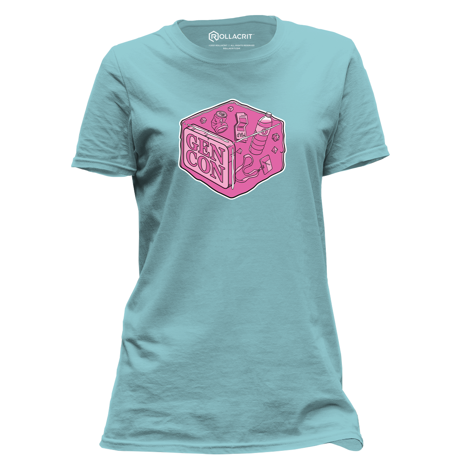 Gen Con Pink Gelatinous Cube Femme T-Shirt | Rollacrit