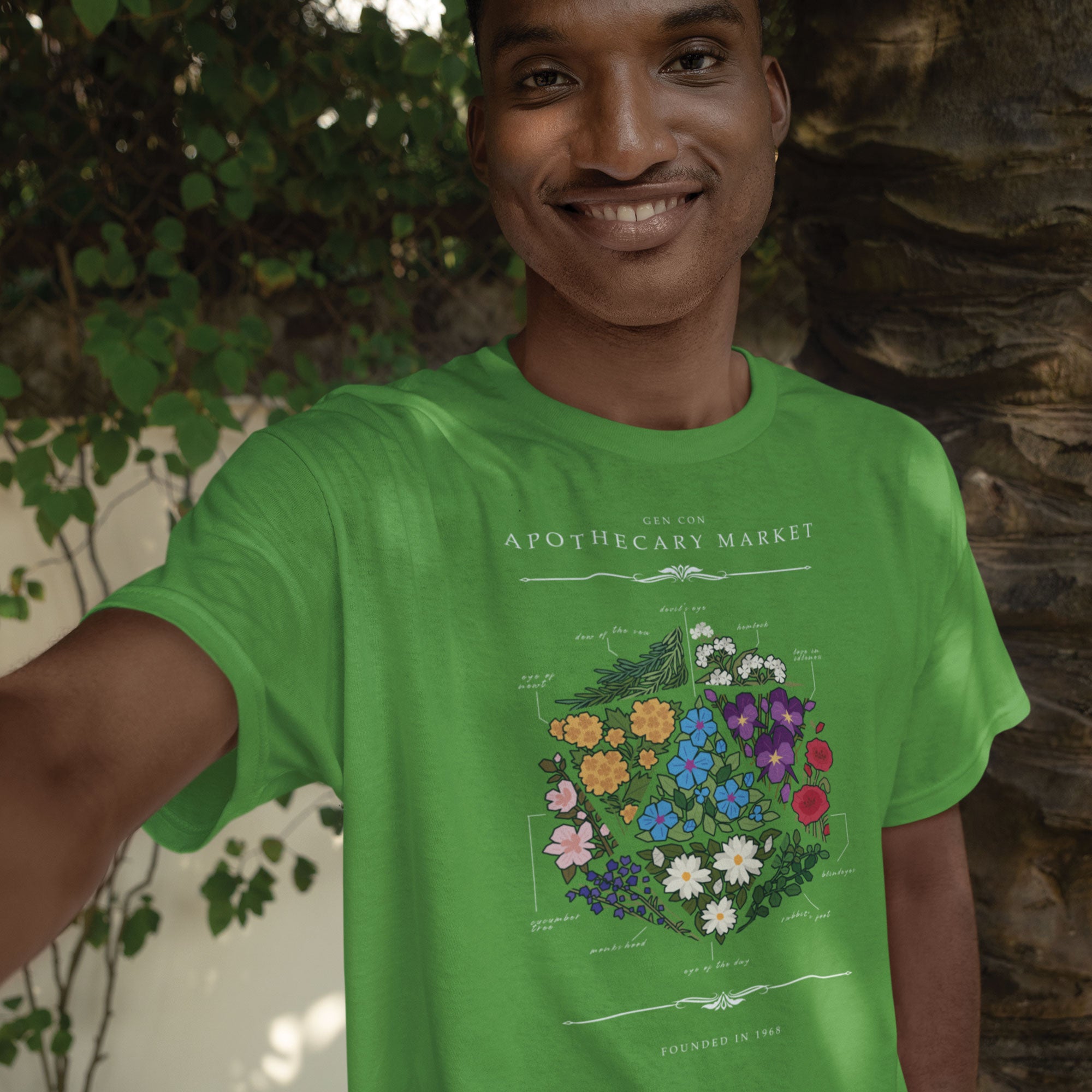 Gen Con Floral d20 T-Shirt | Rollacrit