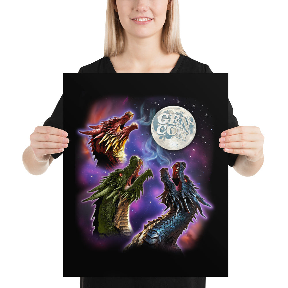 Gen Con Three Dragon Moon Poster | Rollacrit