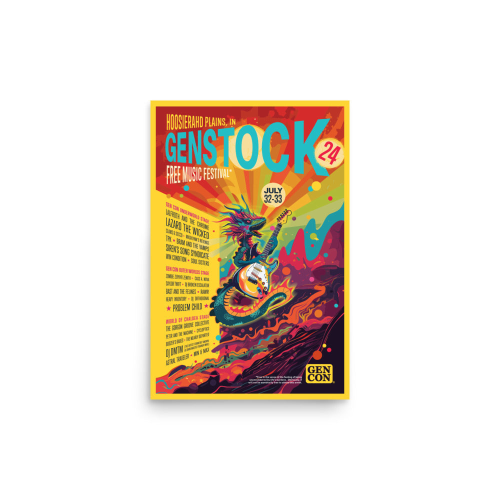 Gen Con Genstock 2024 Collector's Edition Poster | Rollacrit