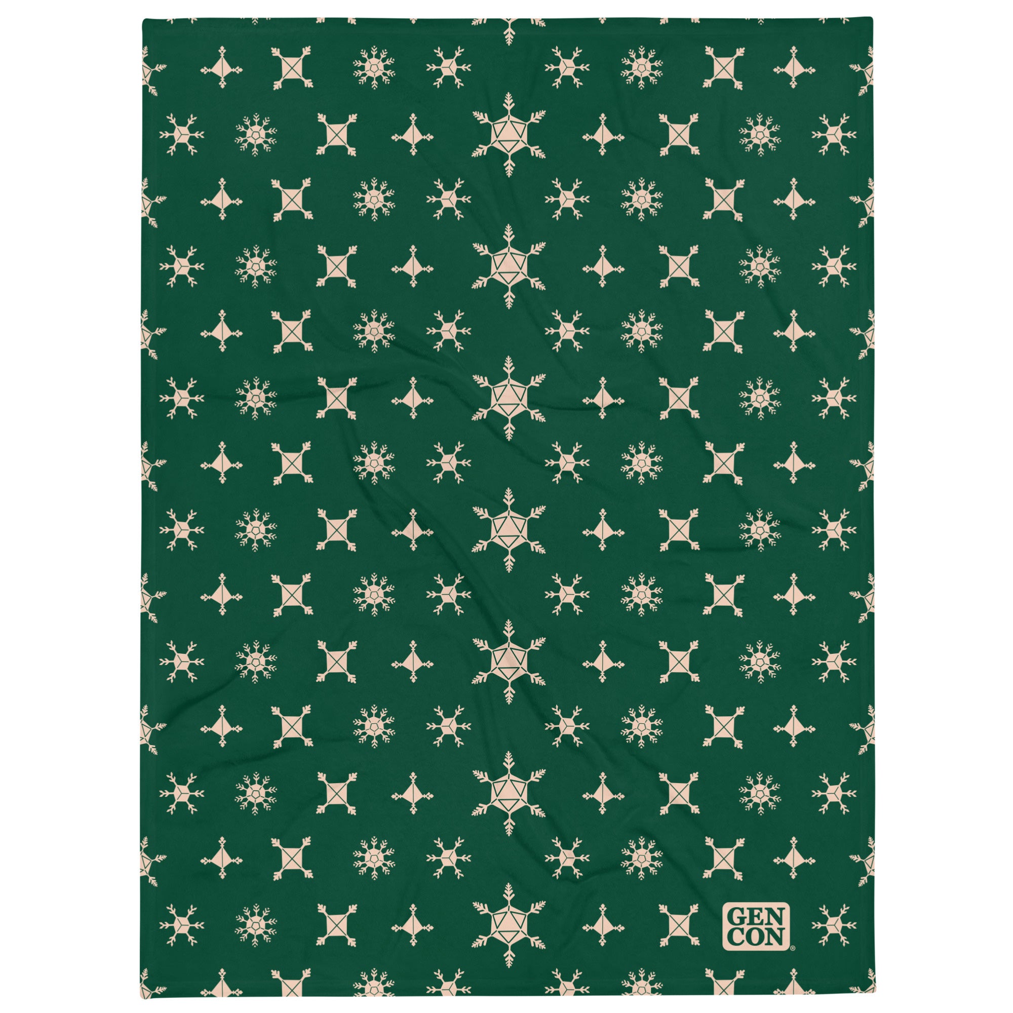 Gen Con Dice Snowflake Green Blanket | Rollacrit