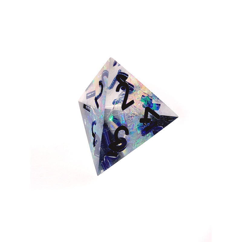 Noble Crystal Sharp Edge Resin 7pc Dice Set | Rollacrit