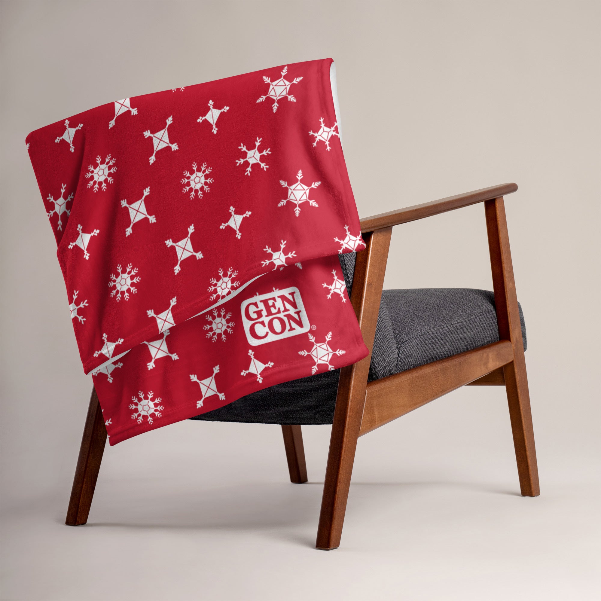 Gen Con Dice Snowflake Red Blanket | Rollacrit