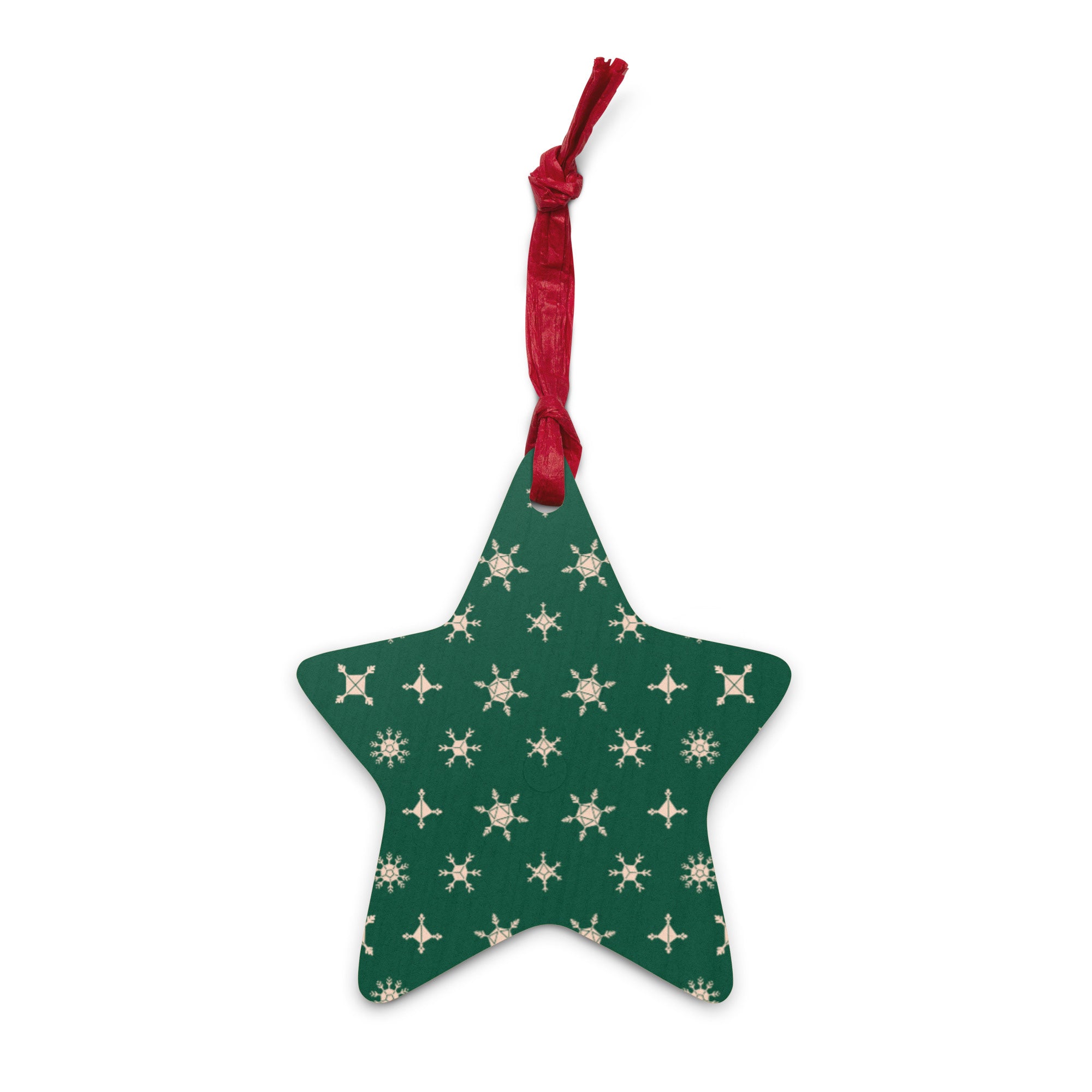 Gen Con Dice Snowflake Wooden Star Ornament Magnet | Rollacrit