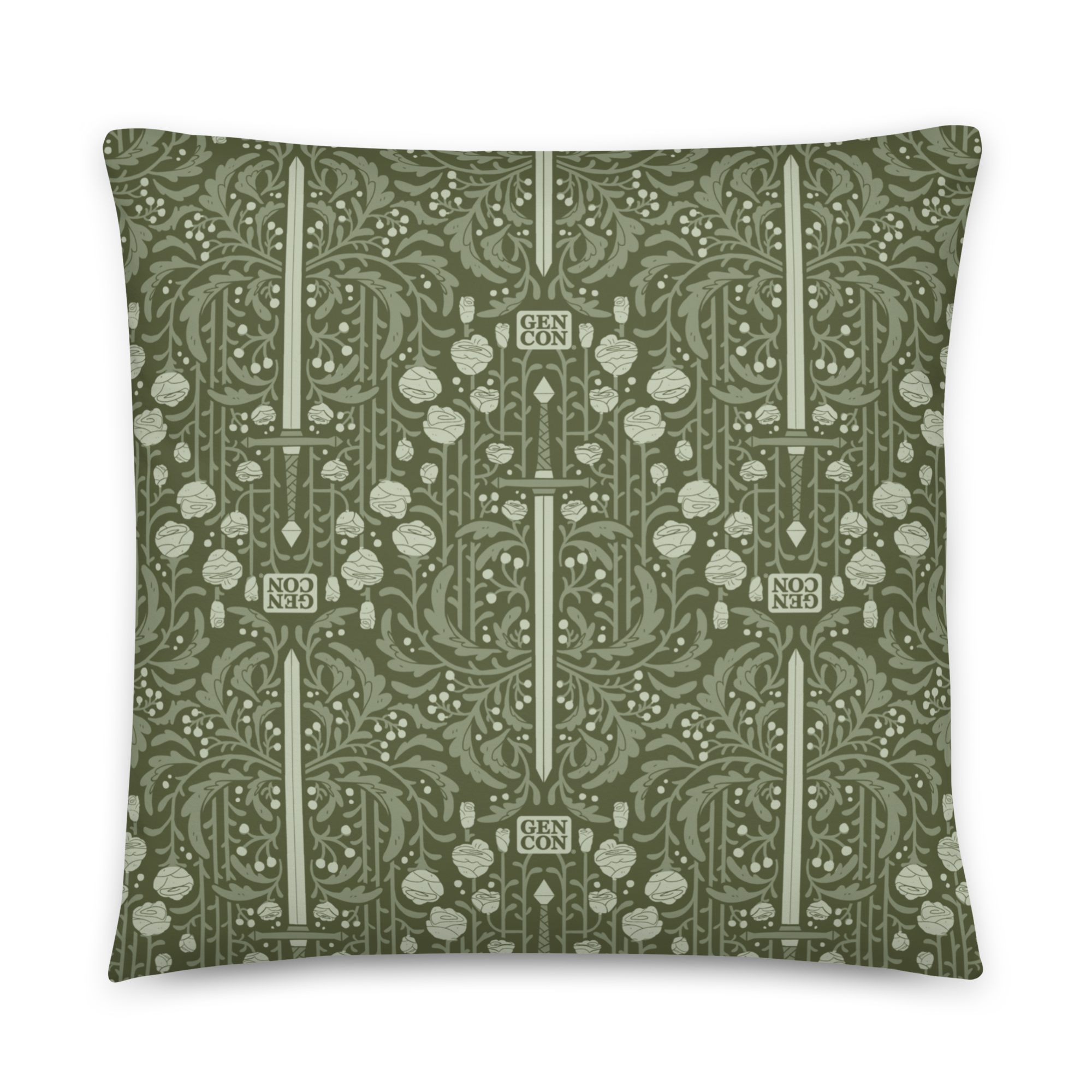 Gen Con Floral Sword Pattern Pillow | Rollacrit