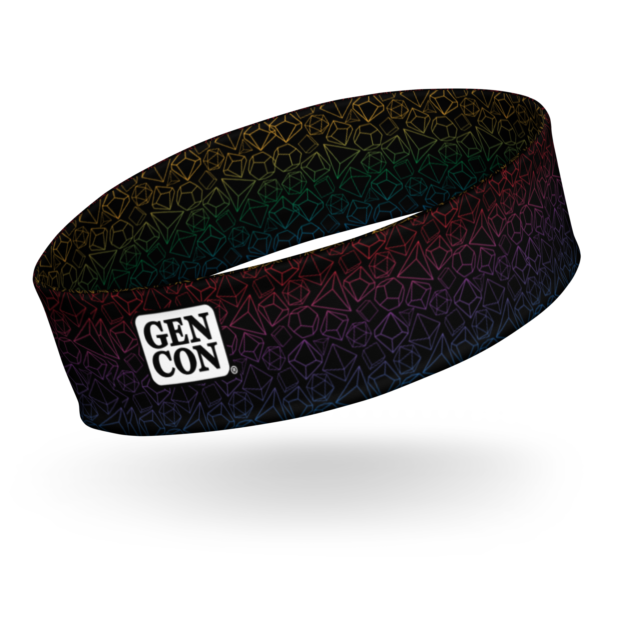 Gen Con Rainbow Dice Pattern Headband | Rollacrit