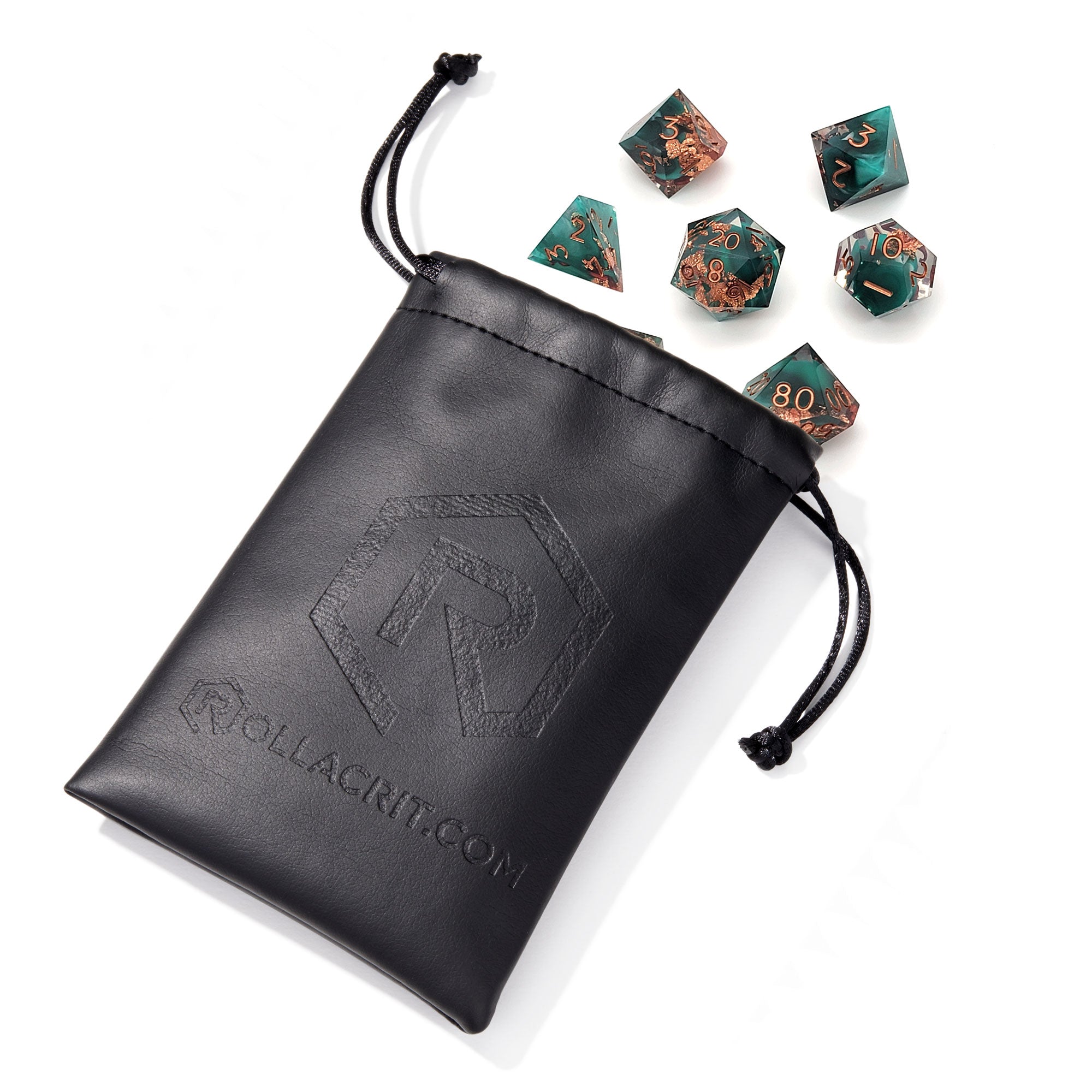 Crashing Waves Sharp Edge Resin 7pc Dice Set | Rollacrit