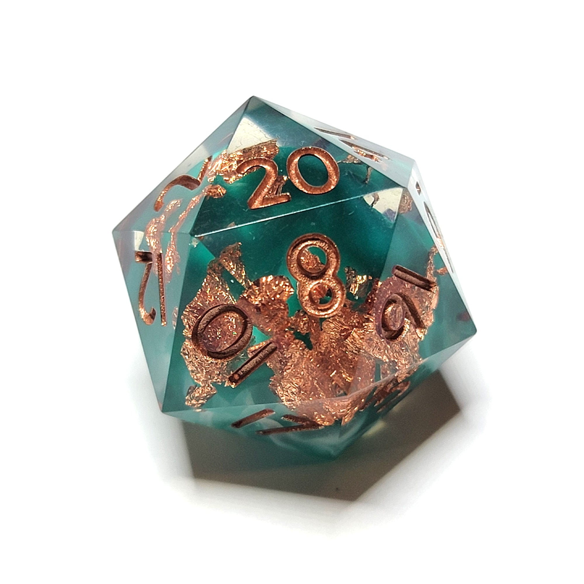 Crashing Waves Sharp Edge Resin 7pc Dice Set | Rollacrit