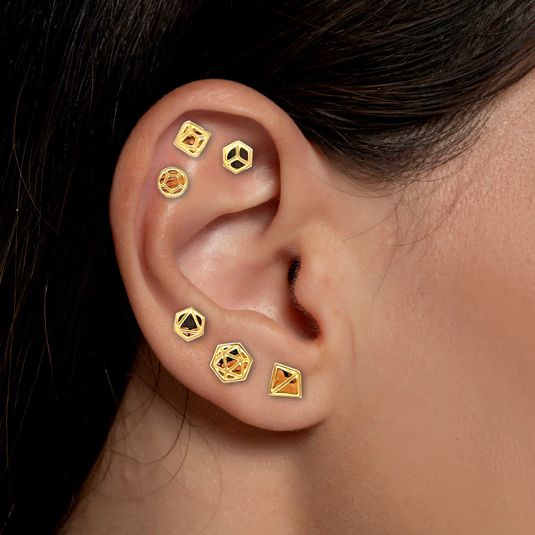 Gen Con Polyhedral Dice Earscape Earring Stud Set | Rollacrit