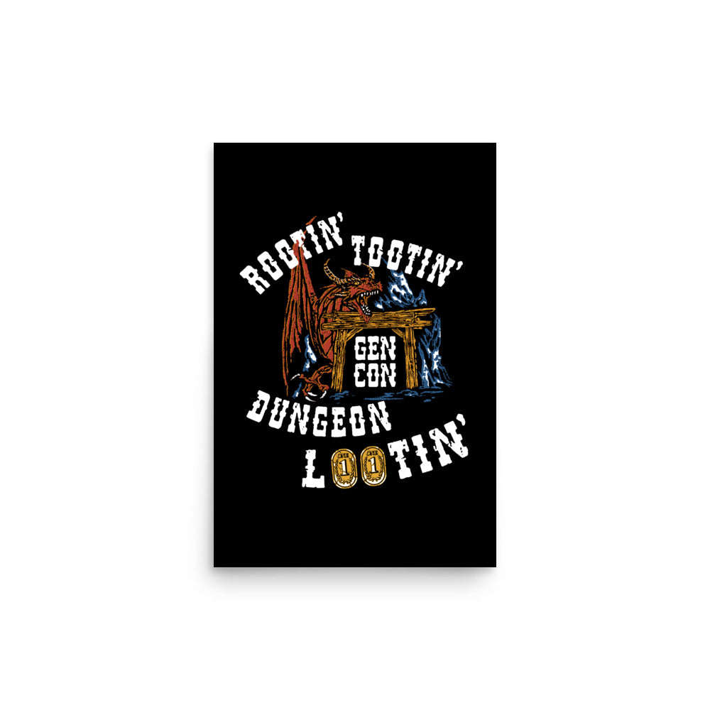 Gen Con Rootin' Tootin' Dungeon Lootin' Poster | Rollacrit