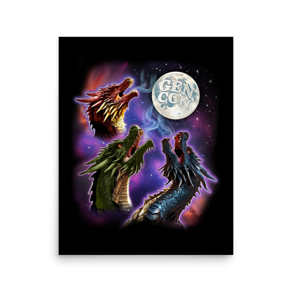 Gen Con Three Dragon Moon Poster | Rollacrit