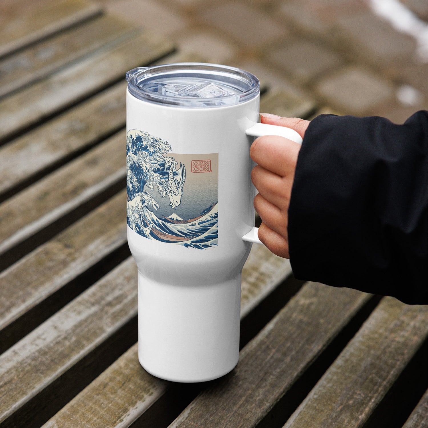 The Great Dragon Wave Off Gen Con 2025 Travel Mug | Rollacrit