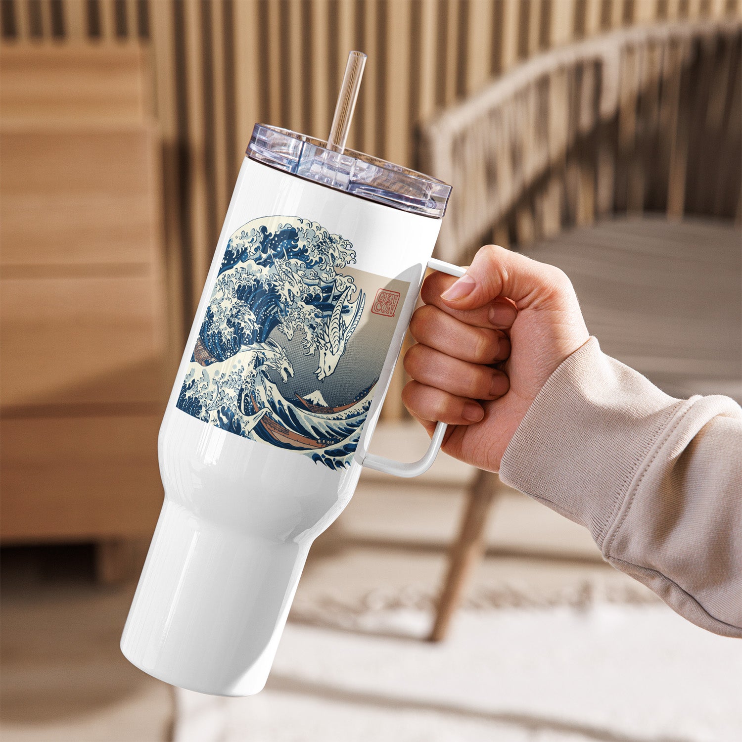 The Great Dragon Wave Off Gen Con 2025 Travel Mug | Rollacrit