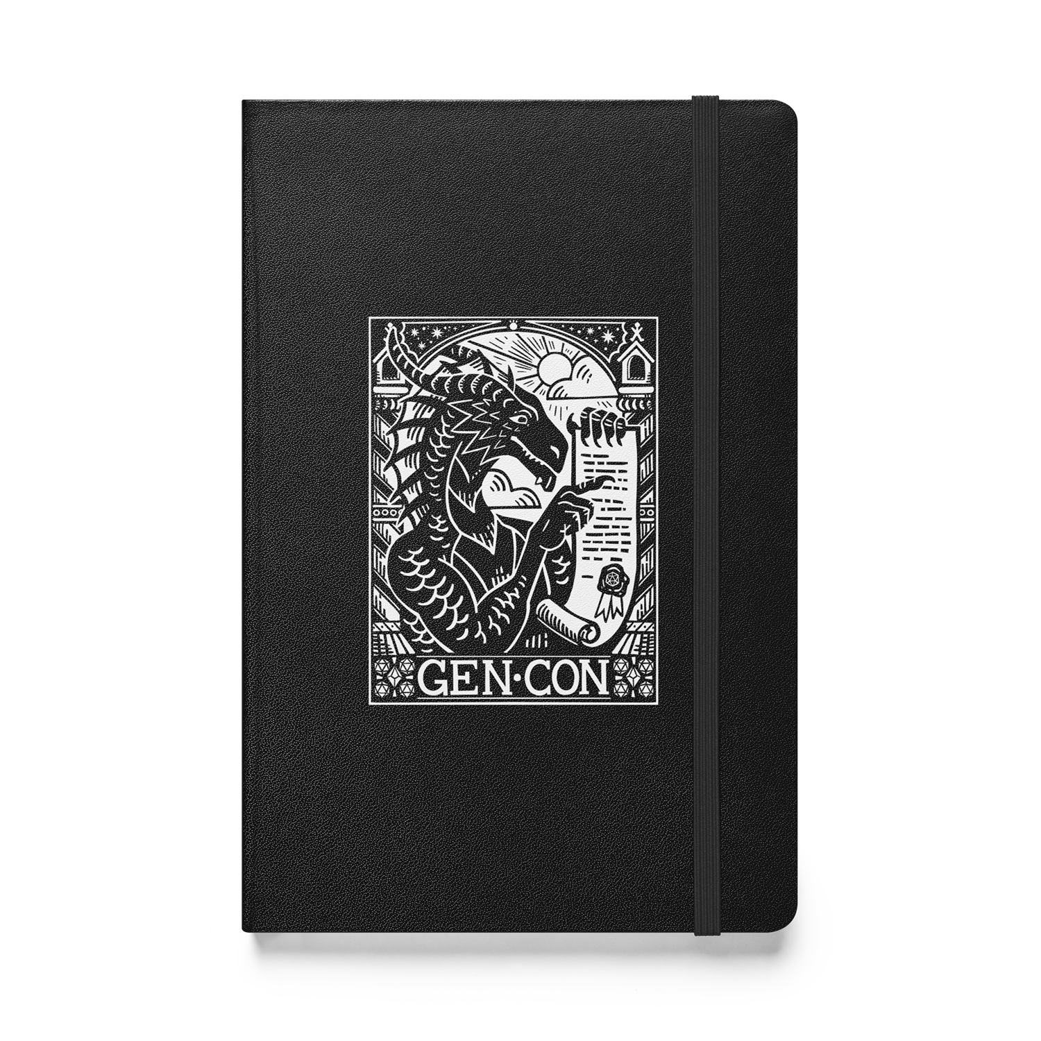 Gen Con 2025 Genevieve Scroll Woodblock Notebook | Rollacrit