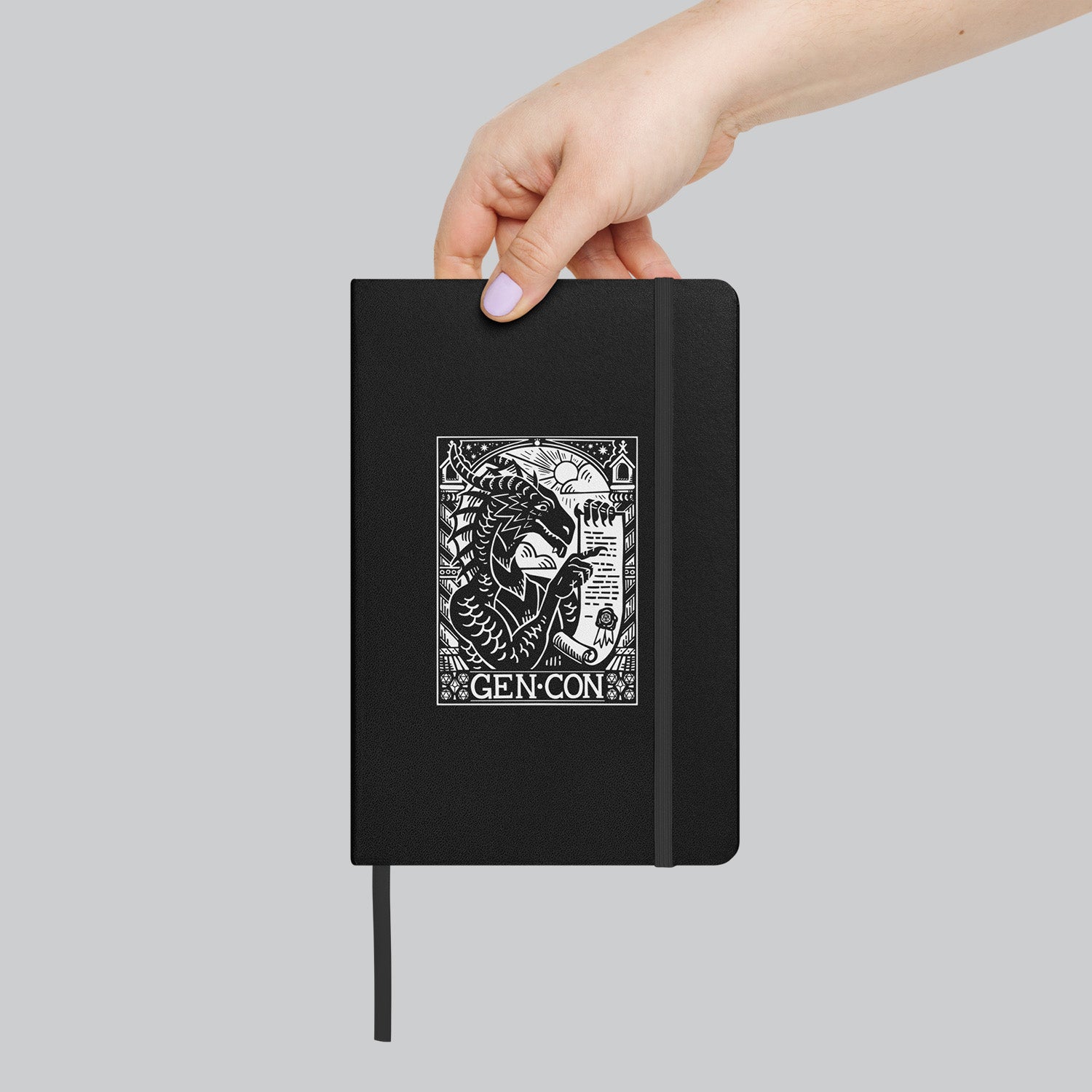 Gen Con 2025 Genevieve Scroll Woodblock Notebook | Rollacrit