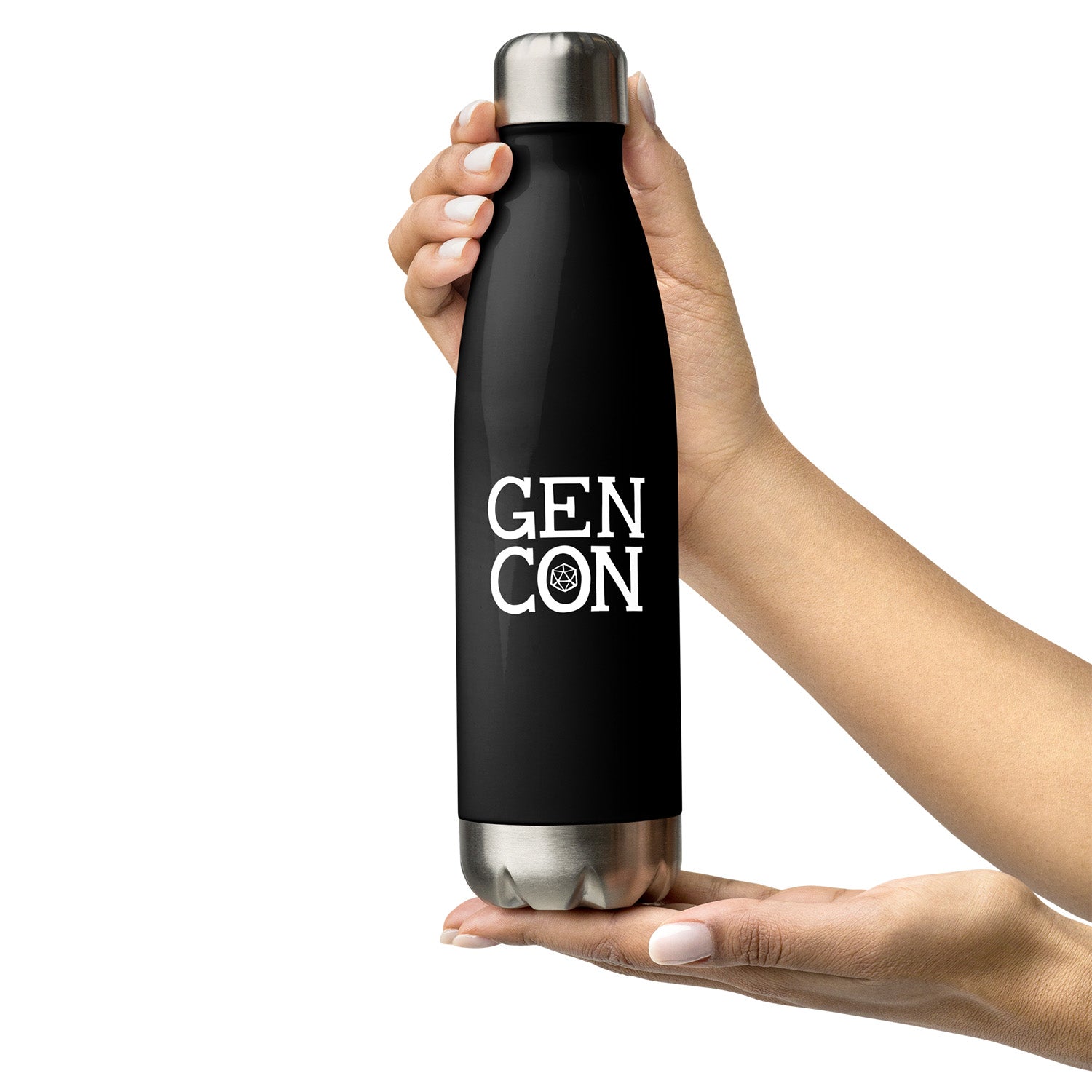 Gen Con 2025 Genevieve Scroll Woodblock Water Bottle | Rollacrit