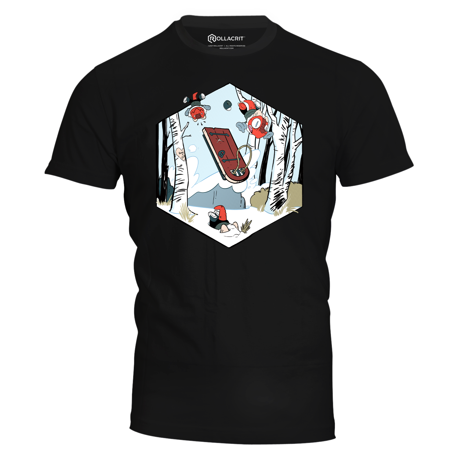 Black Gen Con Kobolds Sledding Unisex T-Shirt | Rollacrit