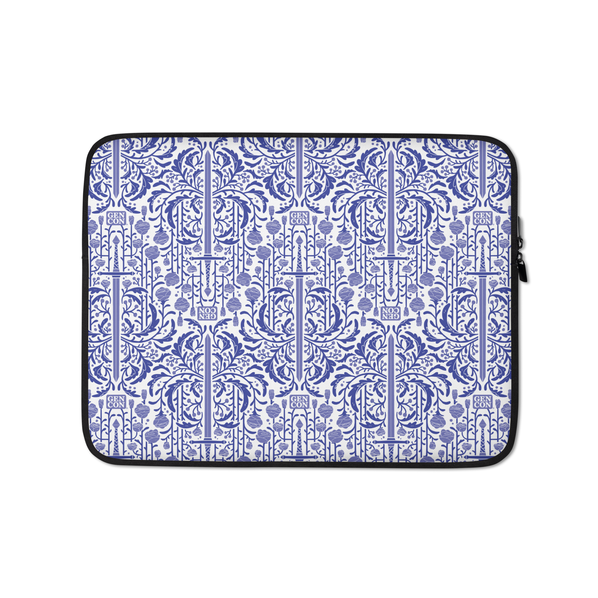 Gen Con Floral Sword Pattern Laptop Sleeve | Rollacrit