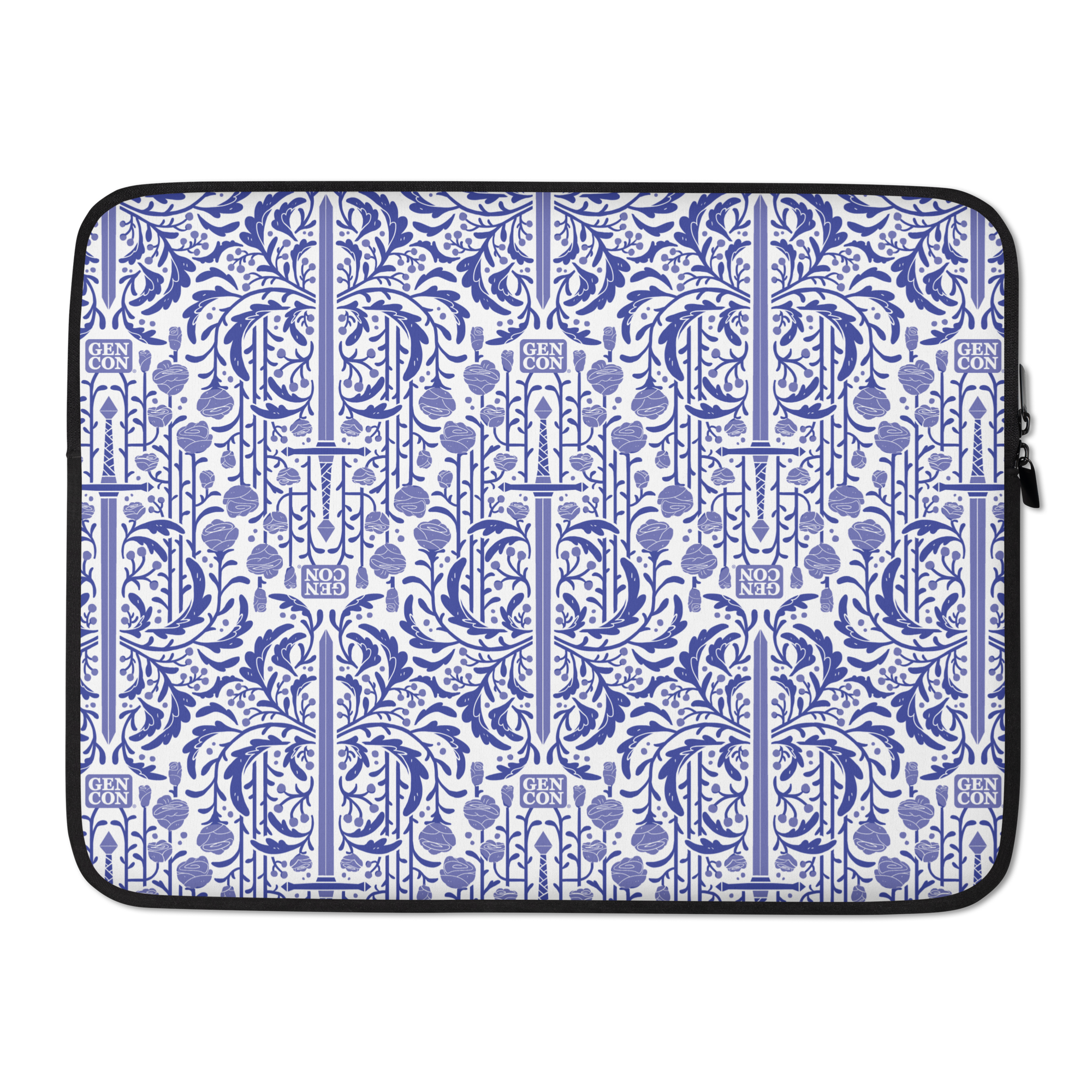 Gen Con Floral Sword Pattern Laptop Sleeve | Rollacrit