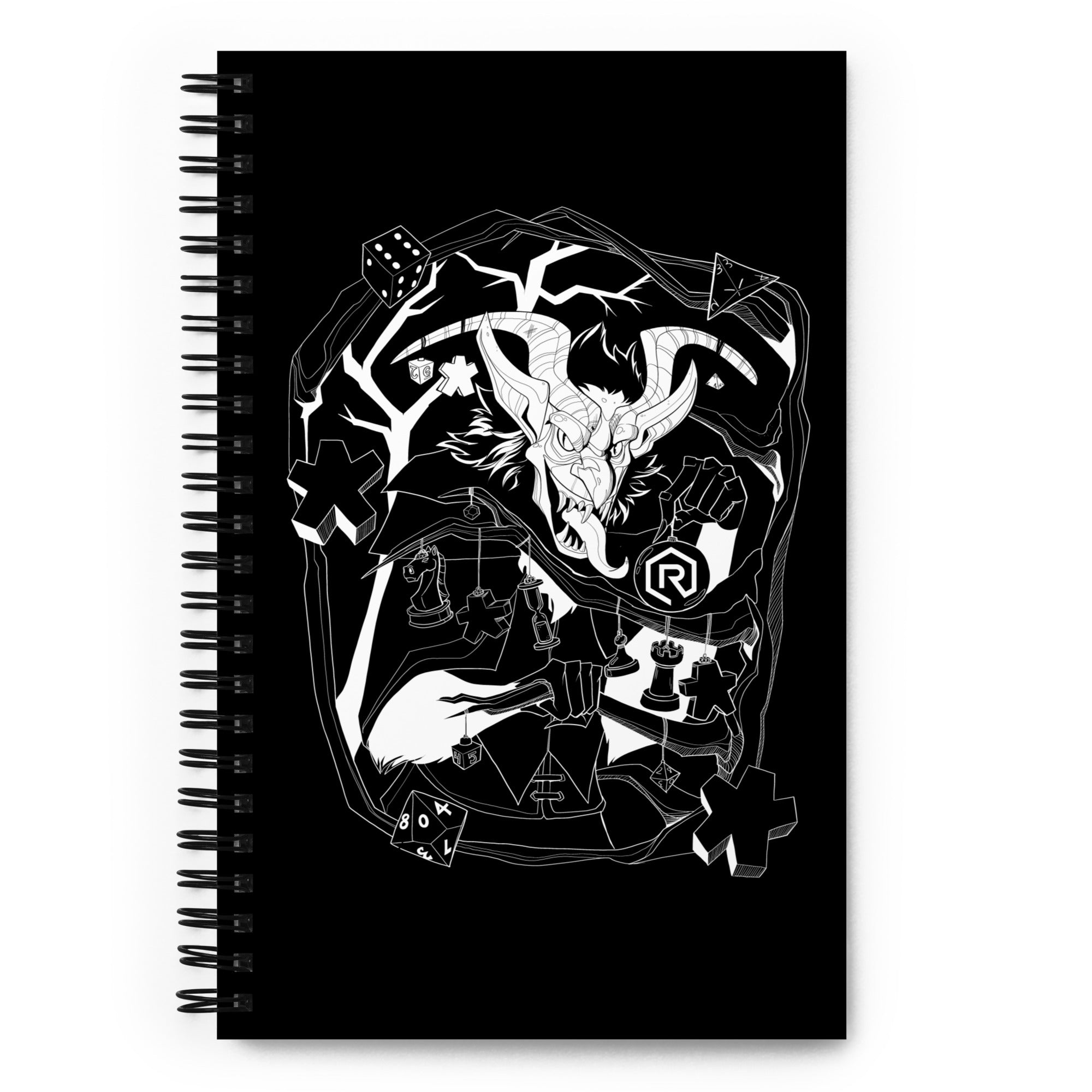 Decorating Krampus Spiral Notebook