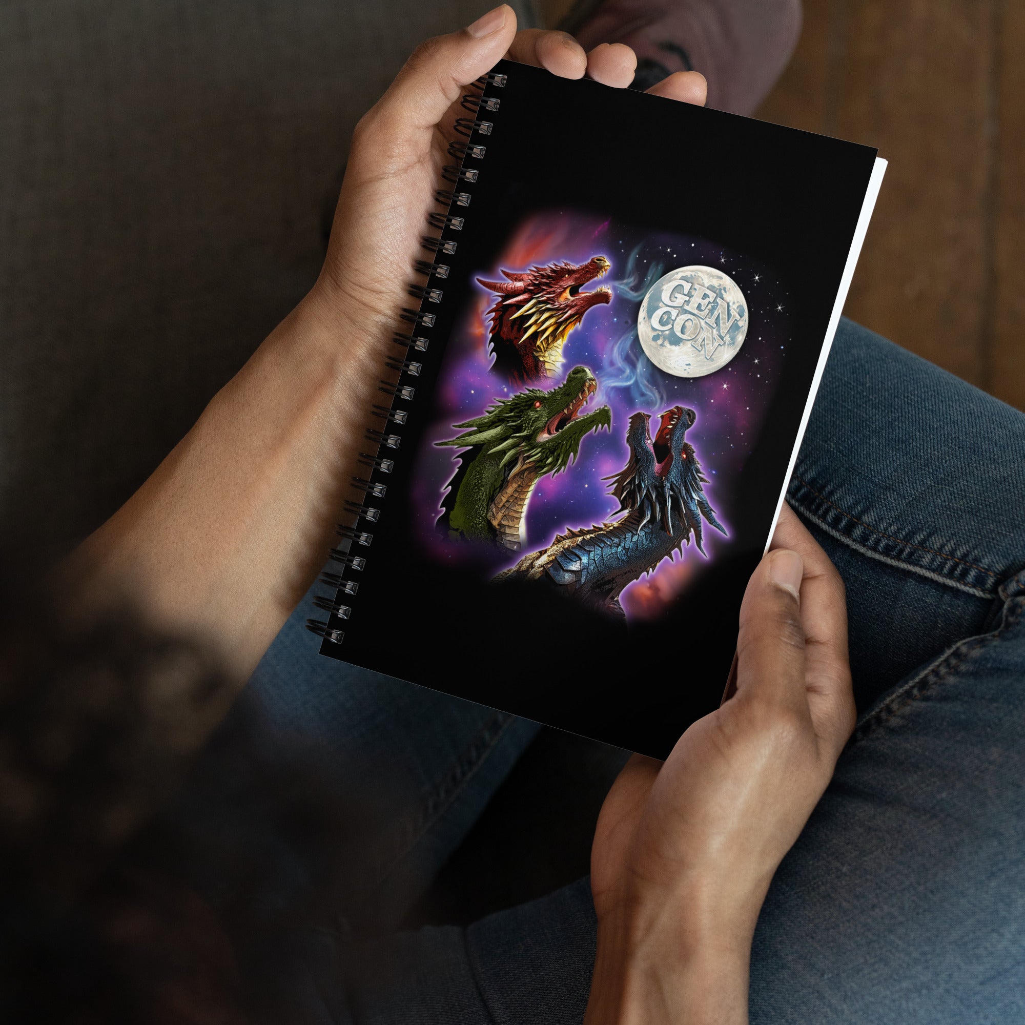 Gen Con Three Dragon Moon Spiral Notebook | Rollacrit