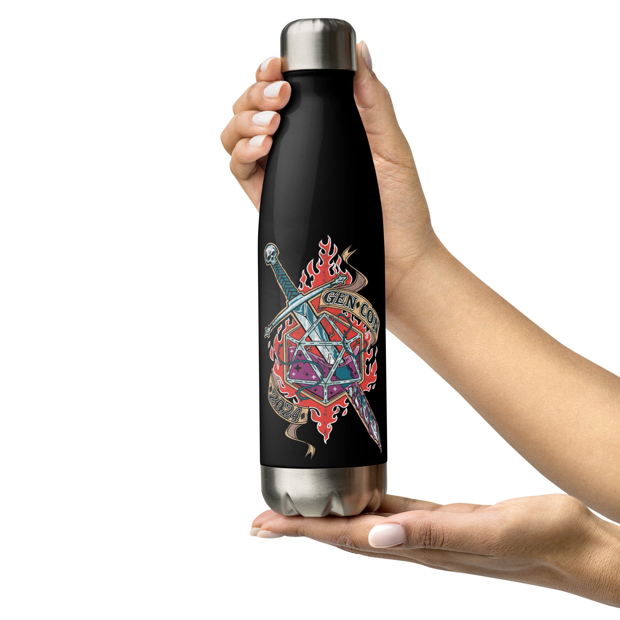 Gen Con Damage World Tour 2024 Water Bottle | Rollacrit
