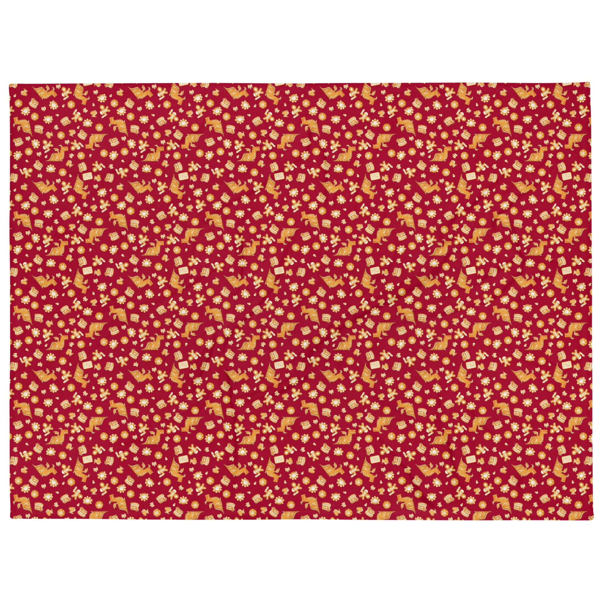 Red Gen Con Gingerbread Blanket | Rollacrit