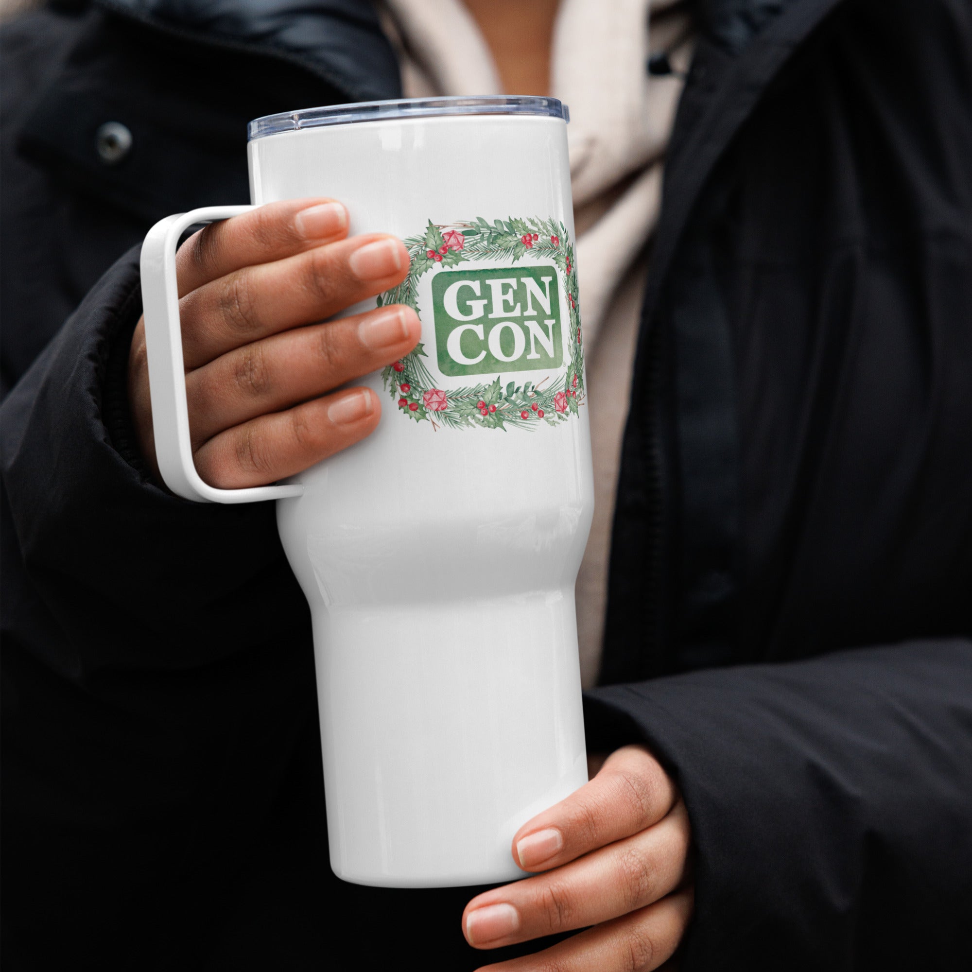 Gen Con Holiday Wreath Travel Mug | Rollacrit