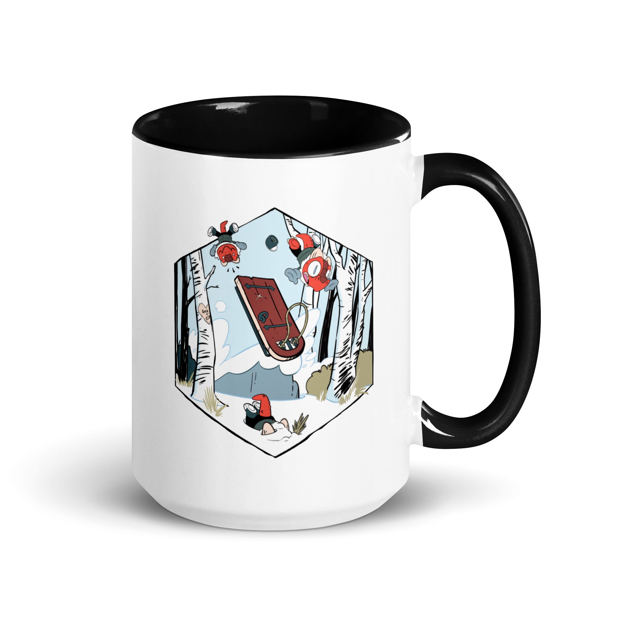 Black Gen Con Kobolds Sledding Mug | Rollacrit